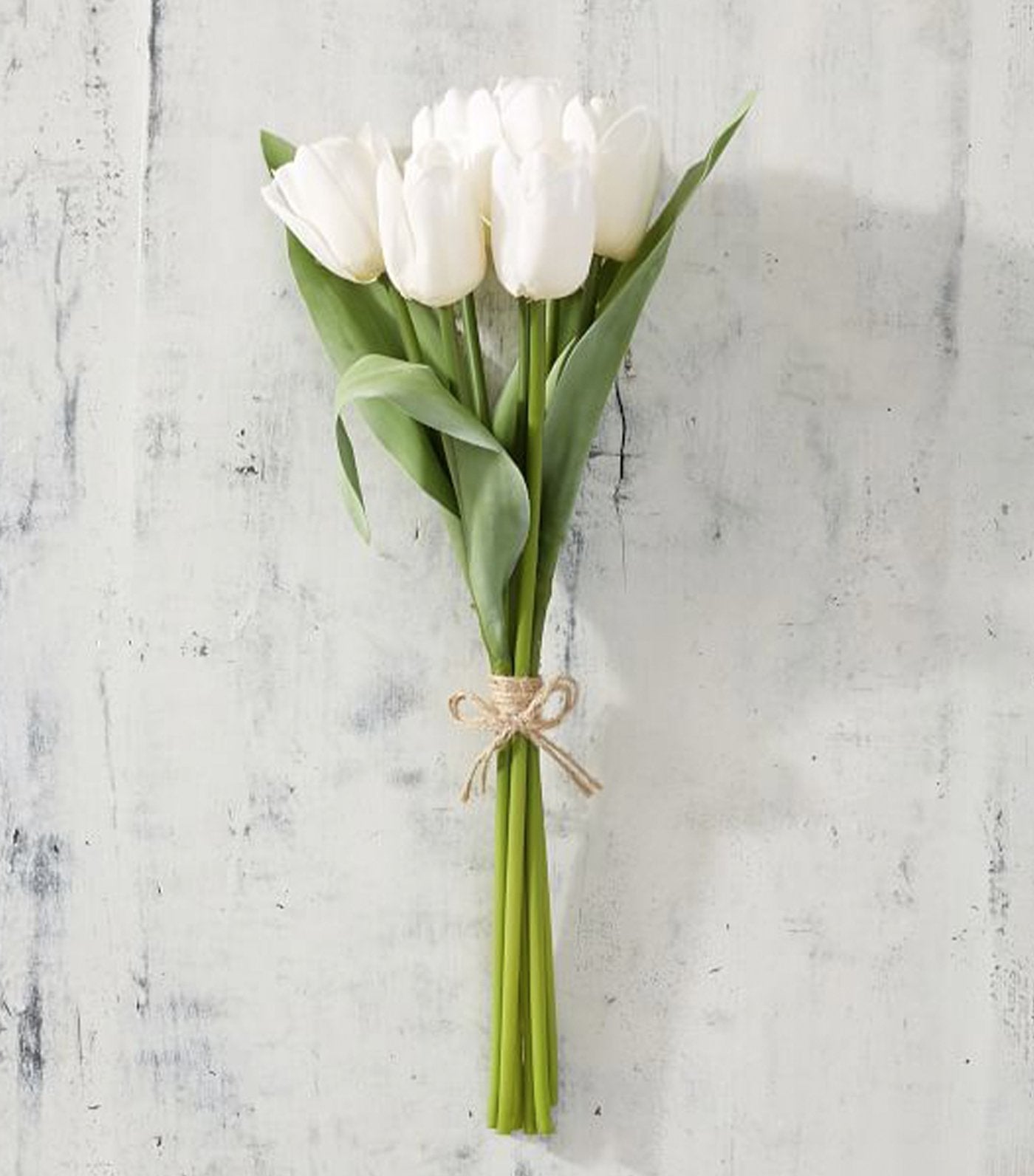 pottery barn white faux tulip bundle