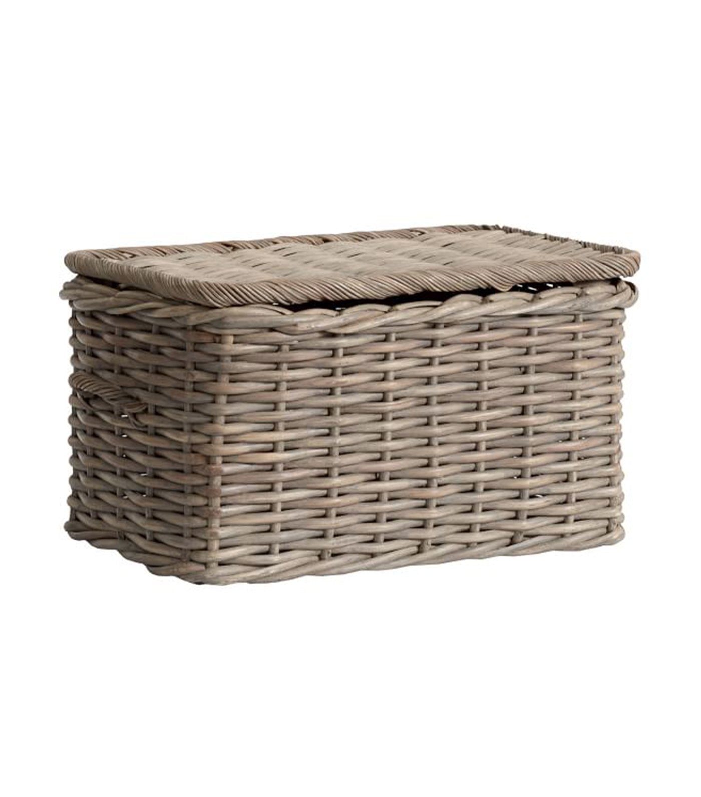 pottery barn aubrey gray handwoven lidded baskets