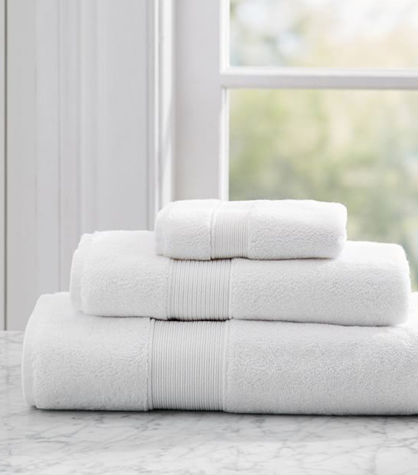 pottery barn classic white organic towel