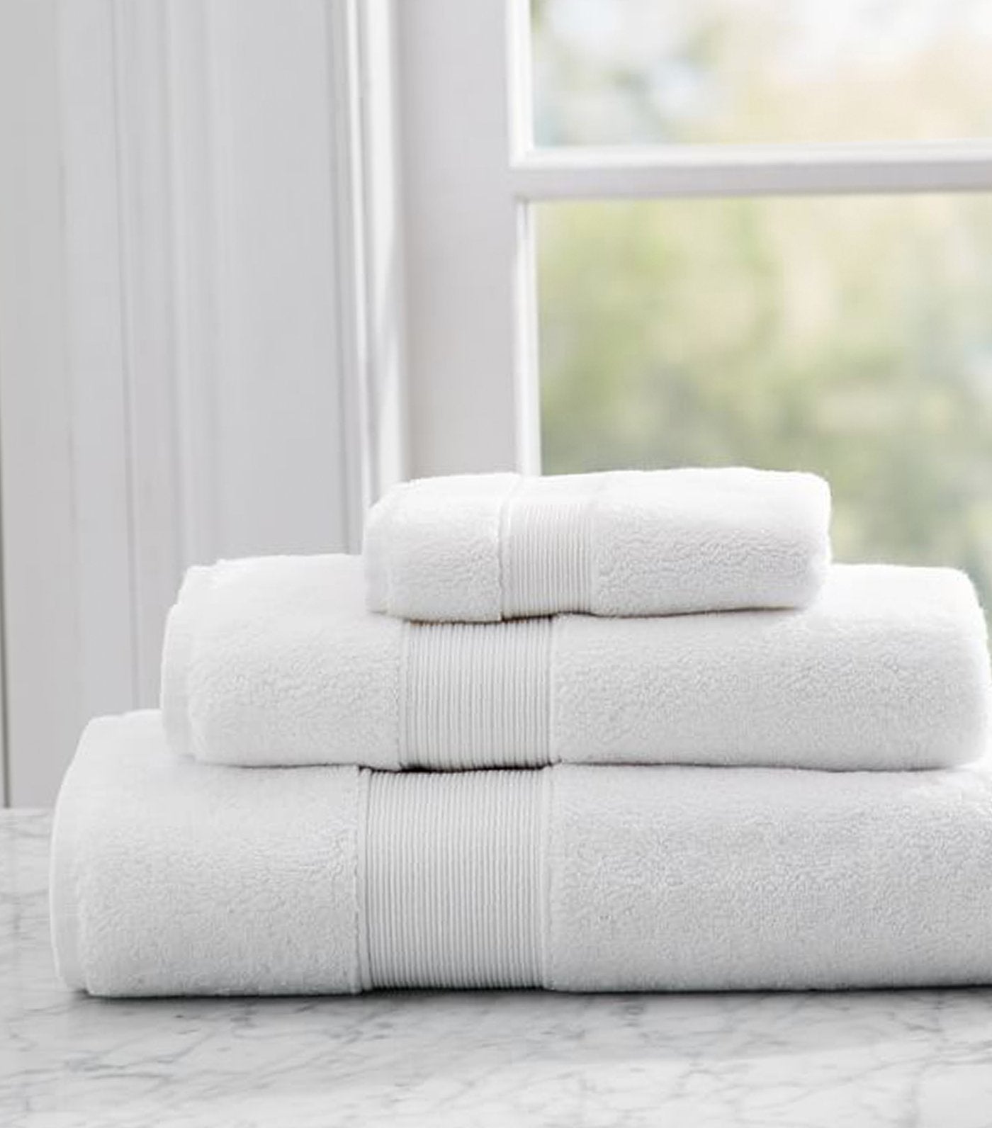 pottery barn classic white towel