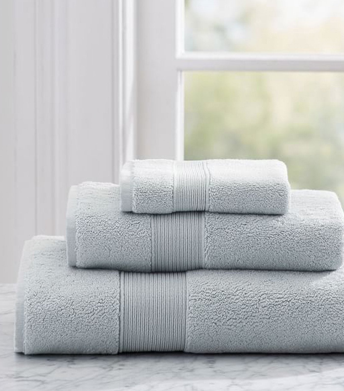 pottery barn classic porcelain blue towel