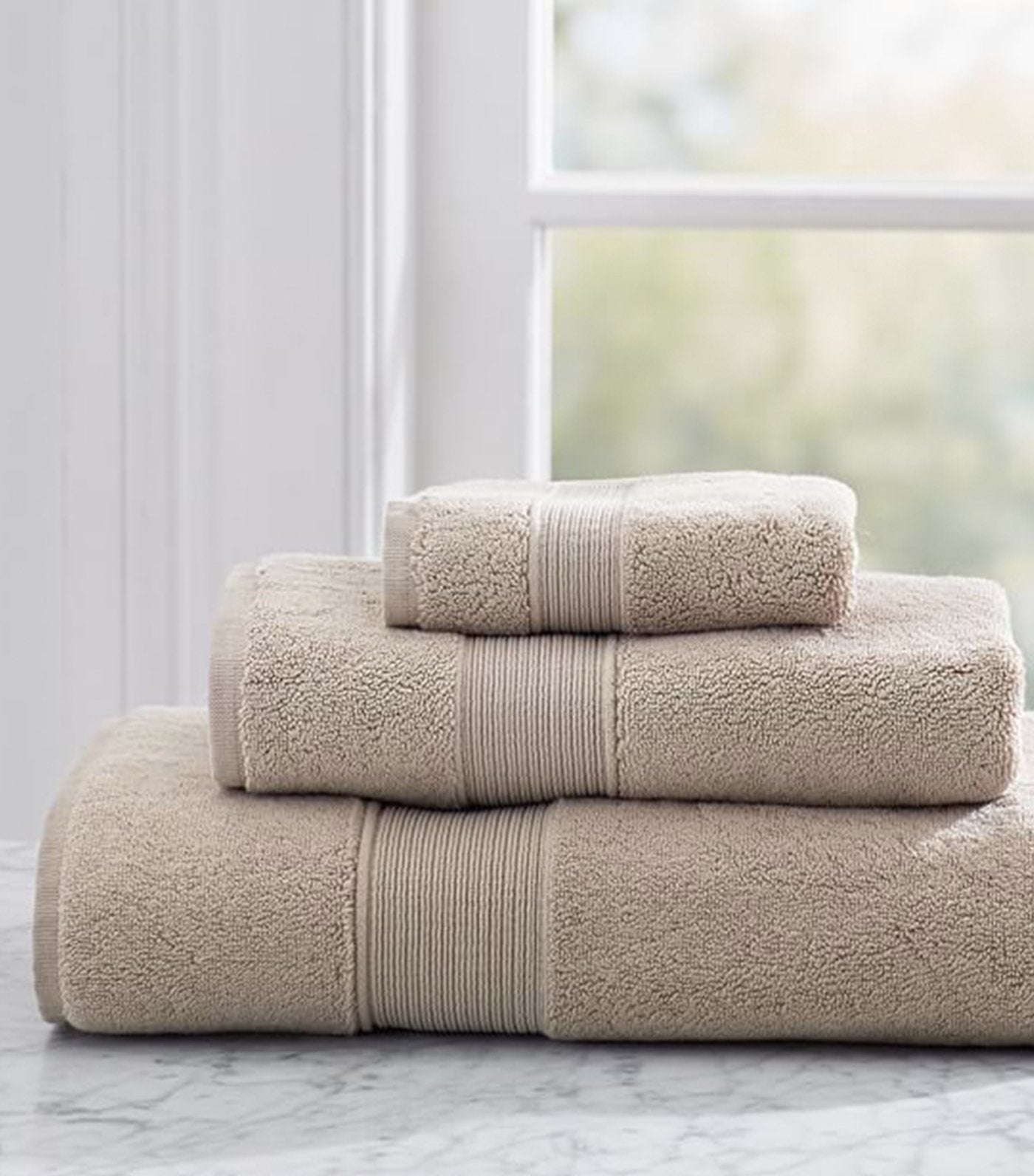 pottery barn classic simply taupe towel