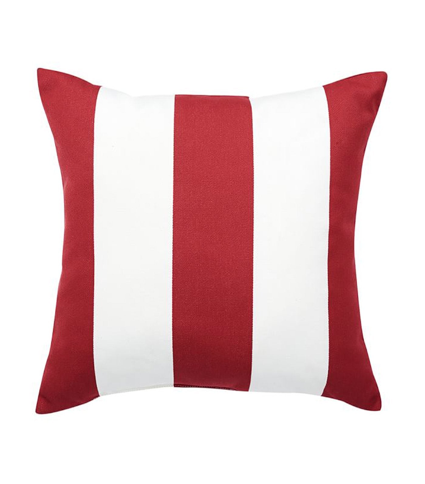 pottery barn classic striped indoor/outdoor pillow - cherry red