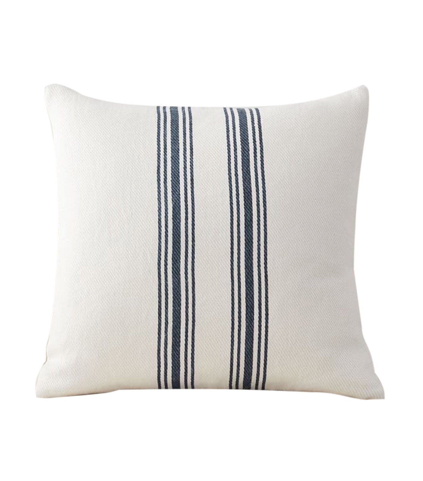 pottery barn culver storm blue grainsack striped reversible pillow cover