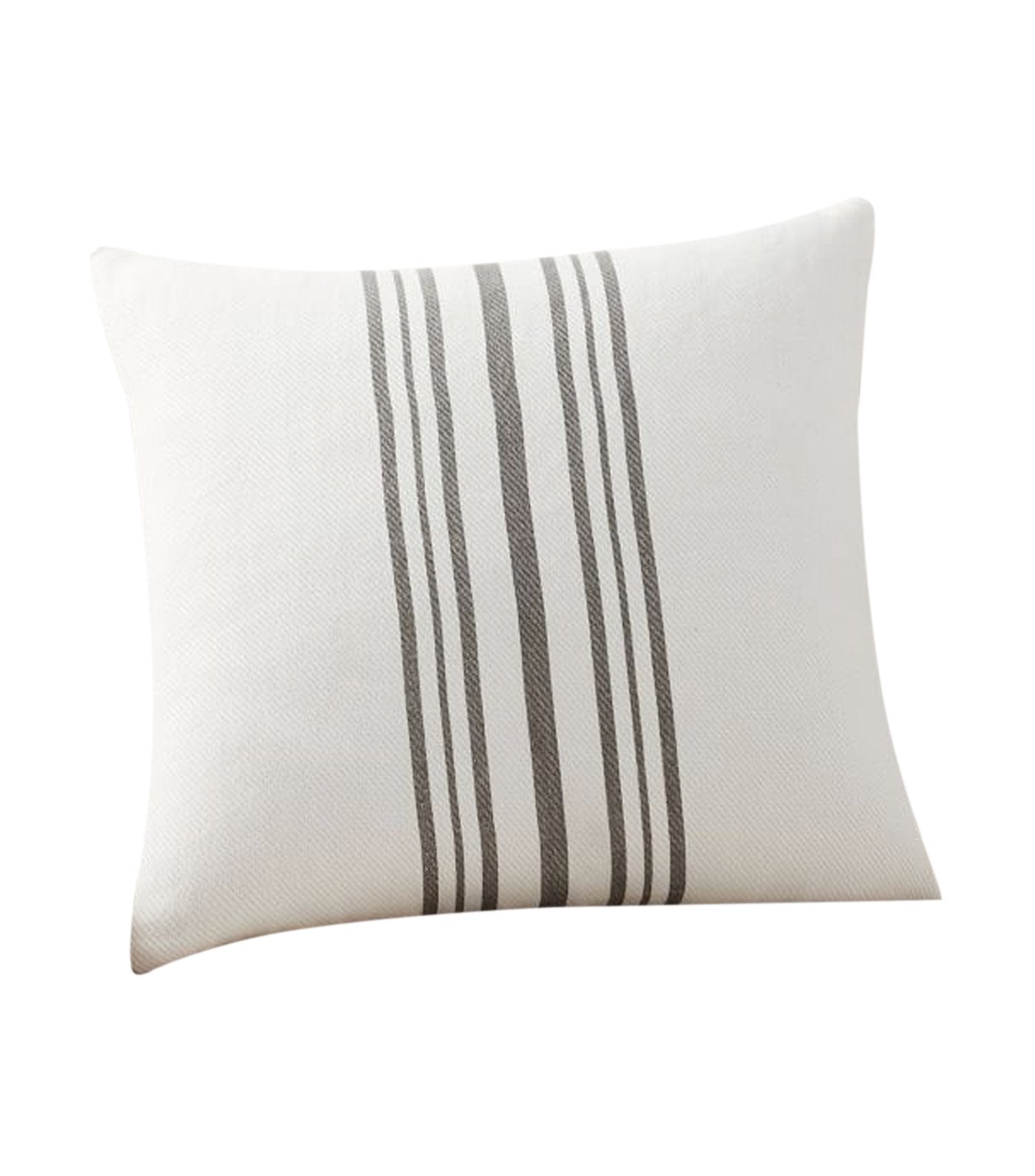 pottery barn culver gray grainsack striped reversible pillow cover
