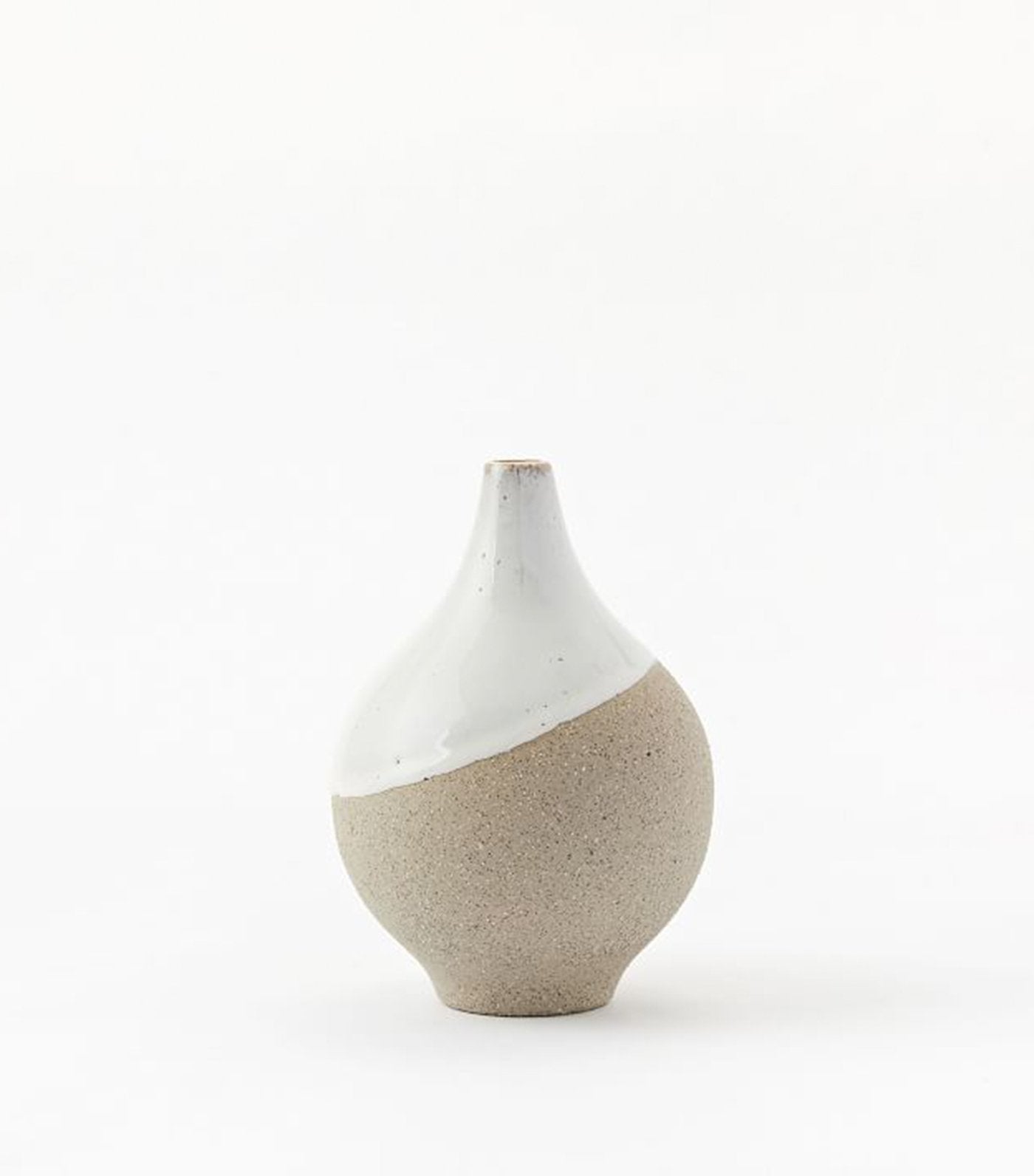west elm half-dipped stoneware vase