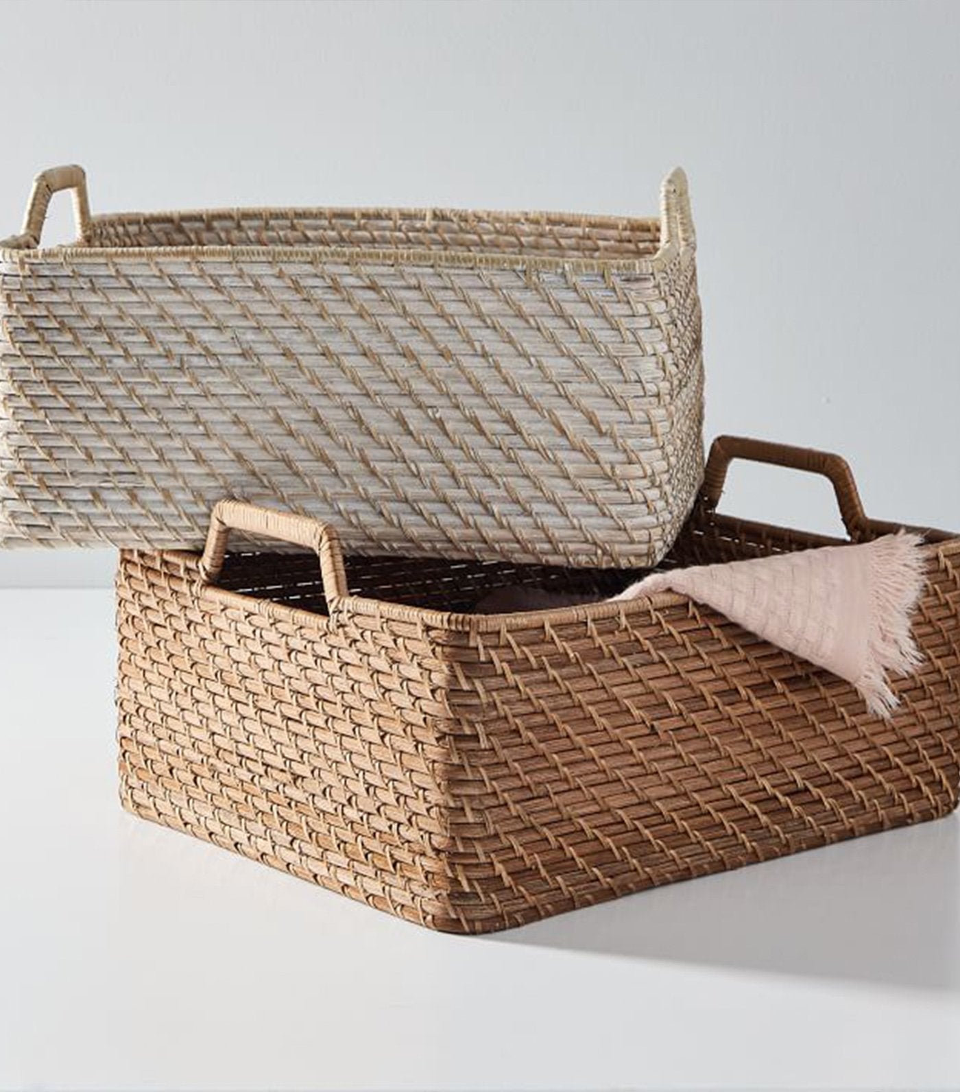 west elm modern weave basket collection - whitewash