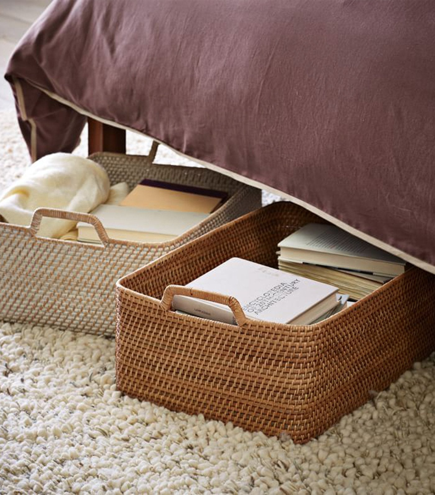 west elm modern weave basket collection - whitewash