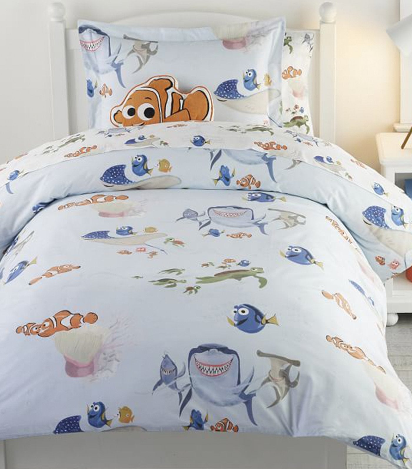 pottery barn kids disney and pixar finding nemo duvet cover - full/queen