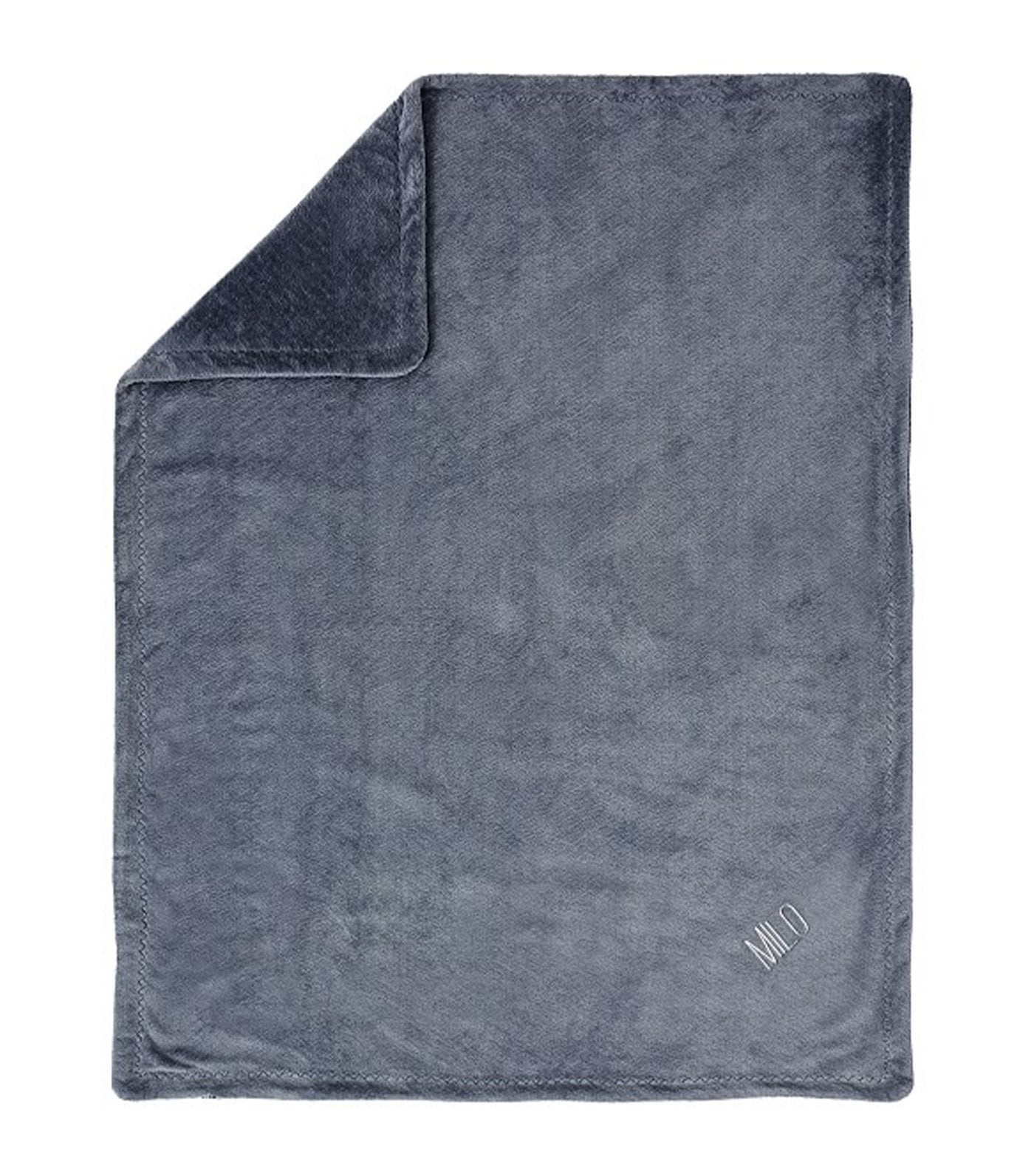 pottery barn kids dark blue chamois baby blanket 