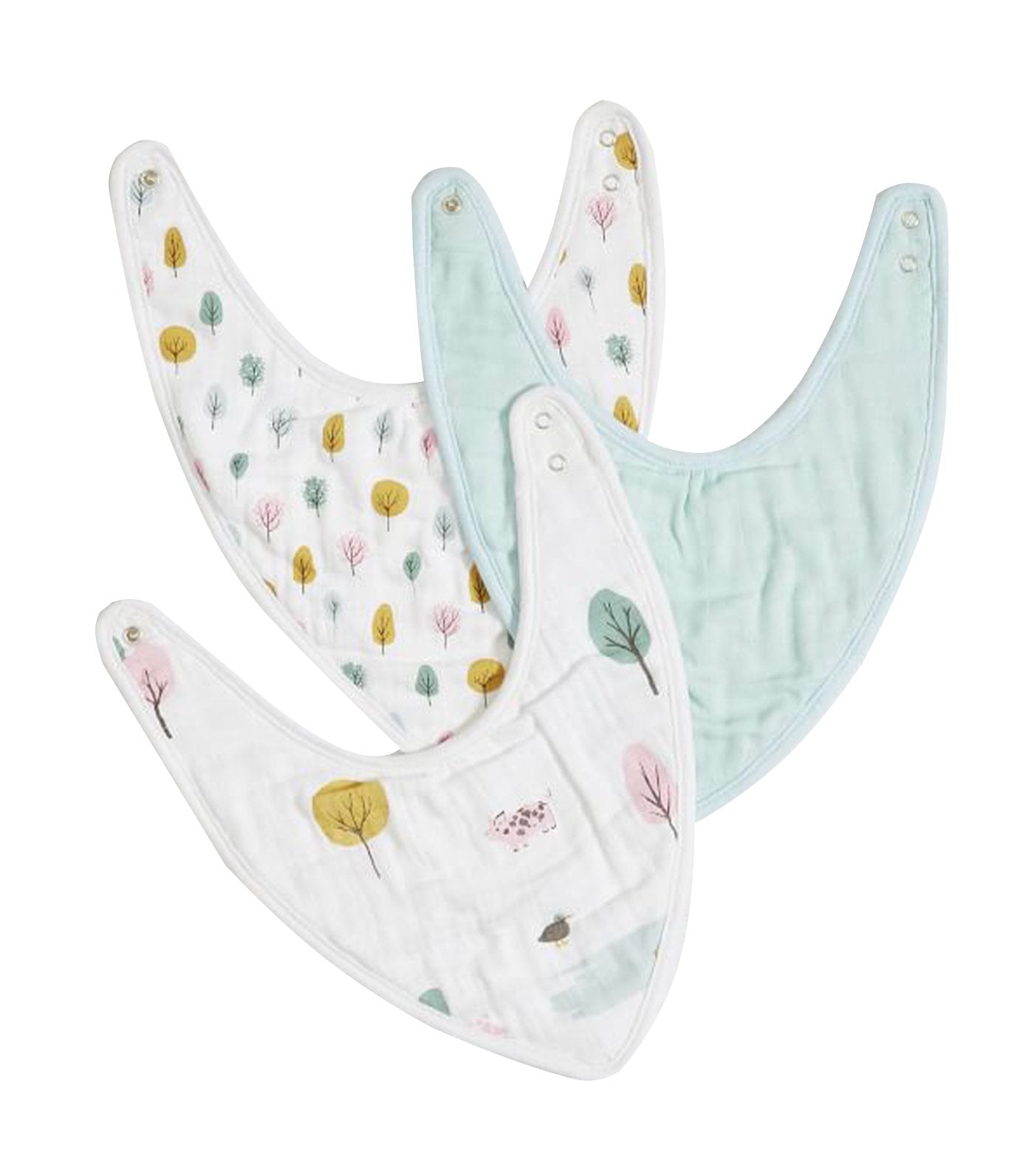 pottery barn kids organic dakota muslin drool bib set
