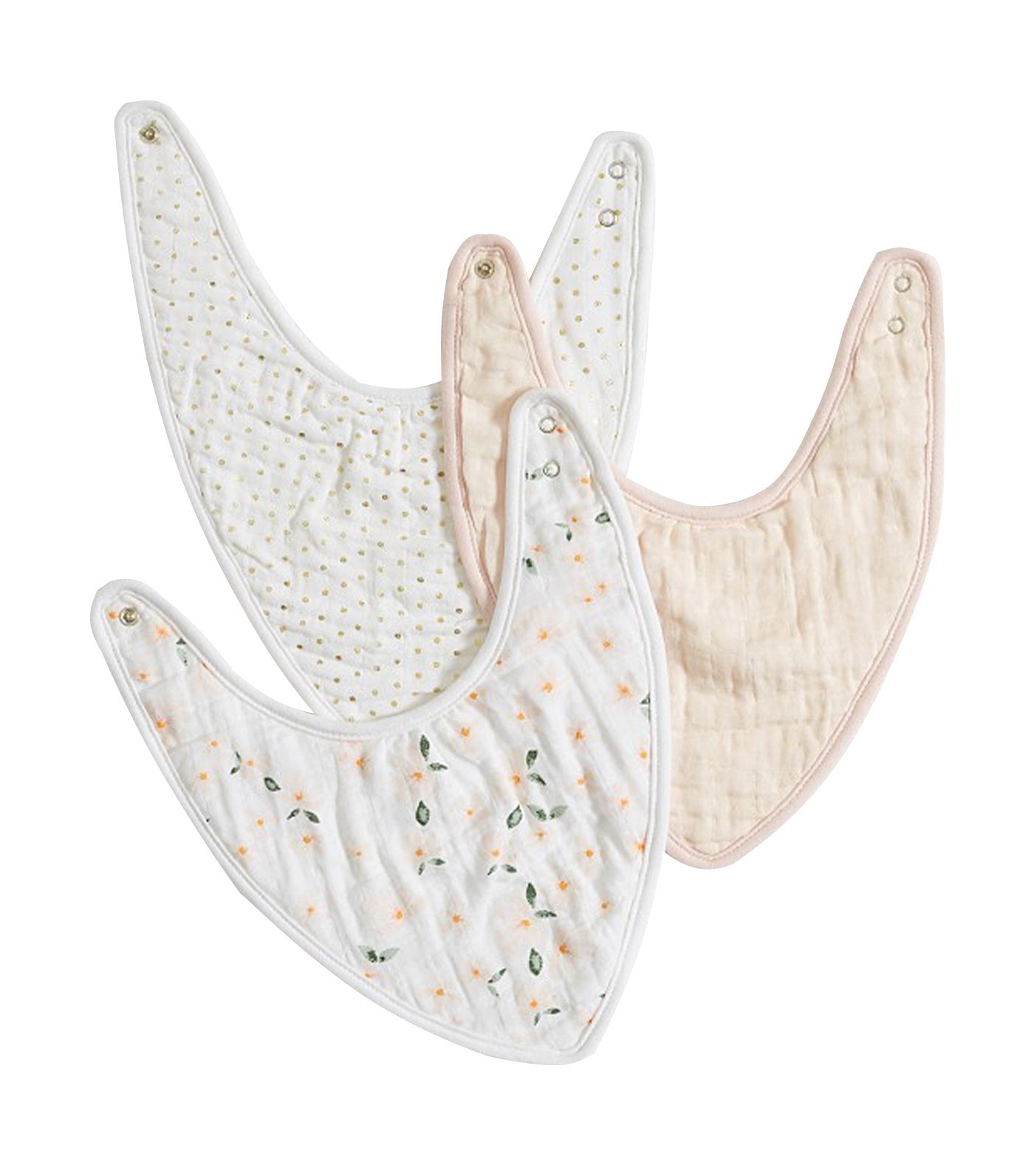pottery barn kids meredith muslin drool bib set