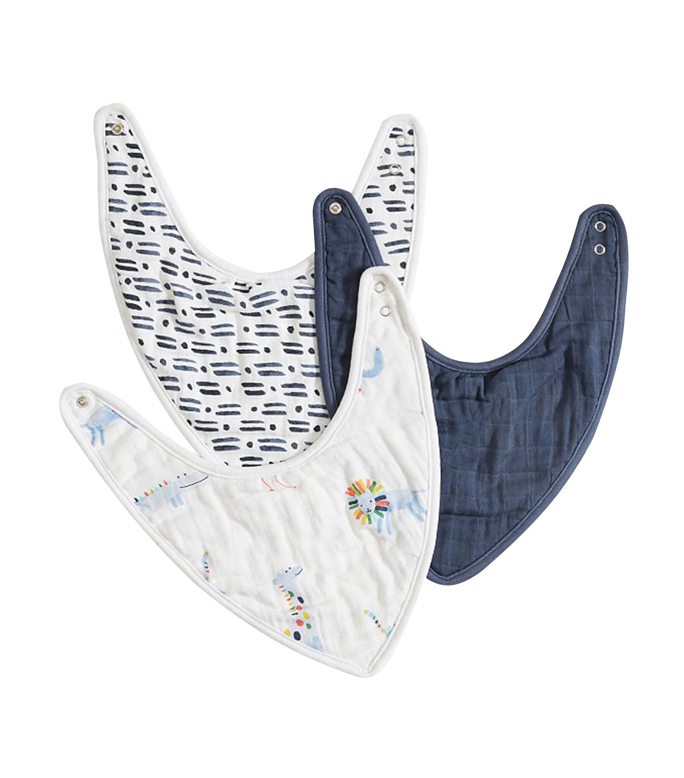 pottery barn kids organic ollie muslin drool bib set