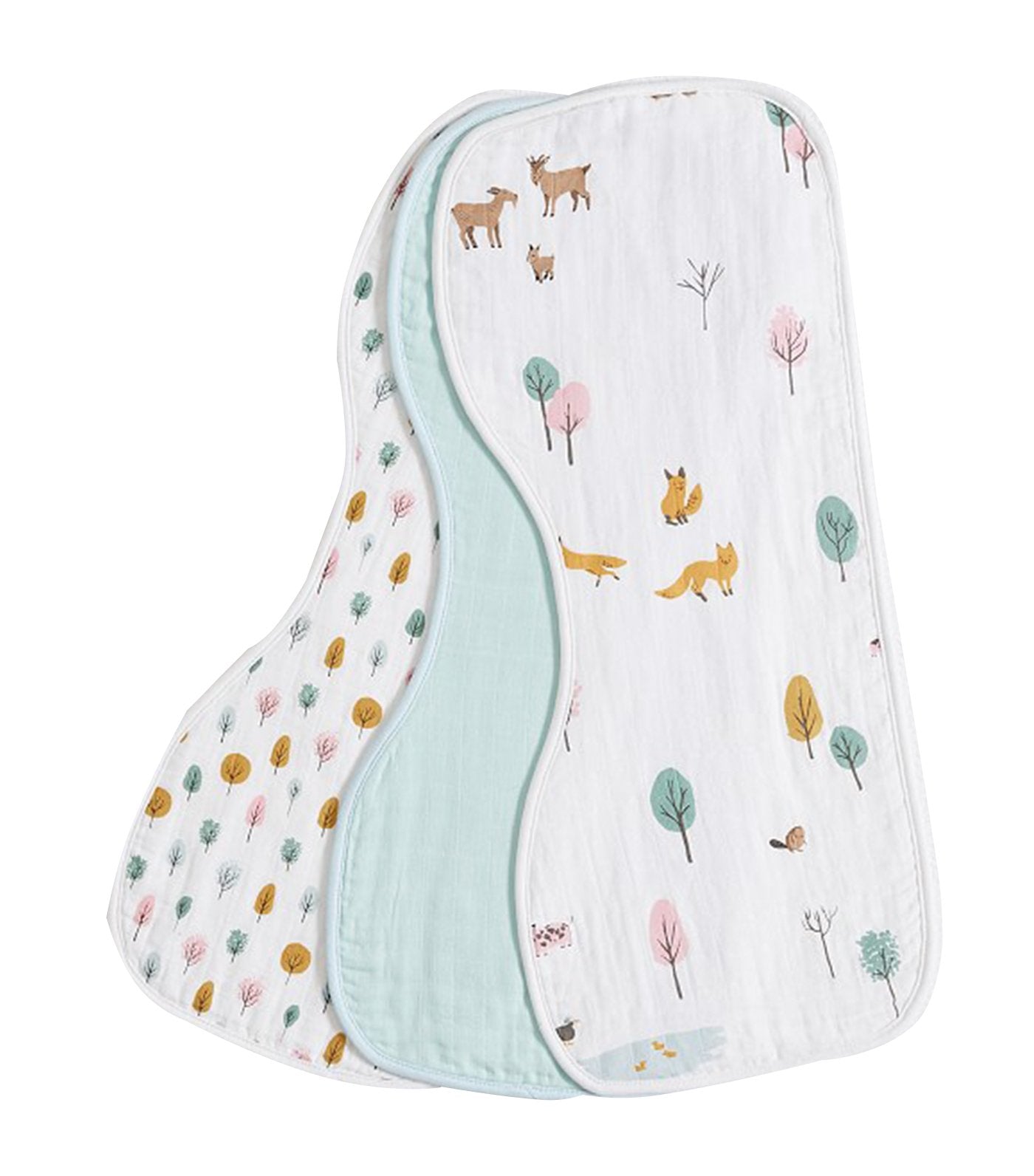 pottery barn kids organic dakota muslin burp cloth set