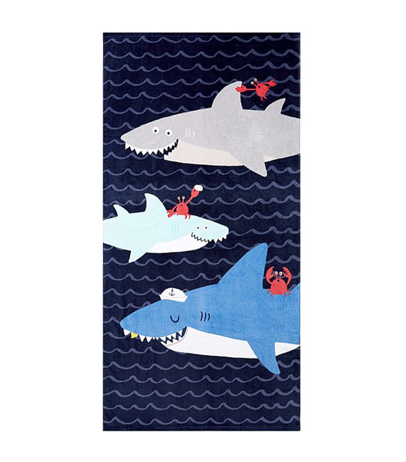 pottery barn kids sharks beach towel