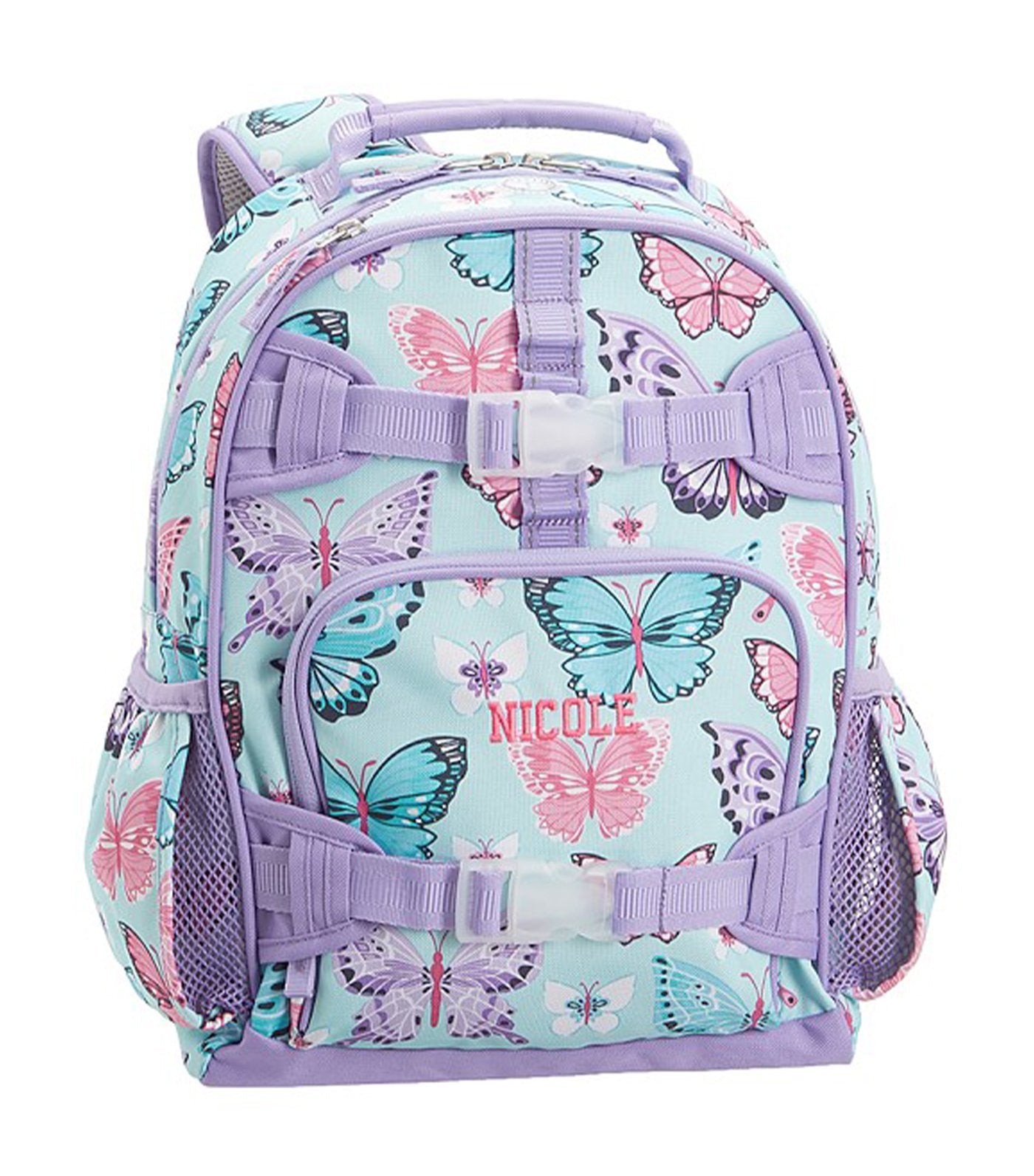 pottery barn kids mackenzie aqua lavender pretty butterflies small backpacks