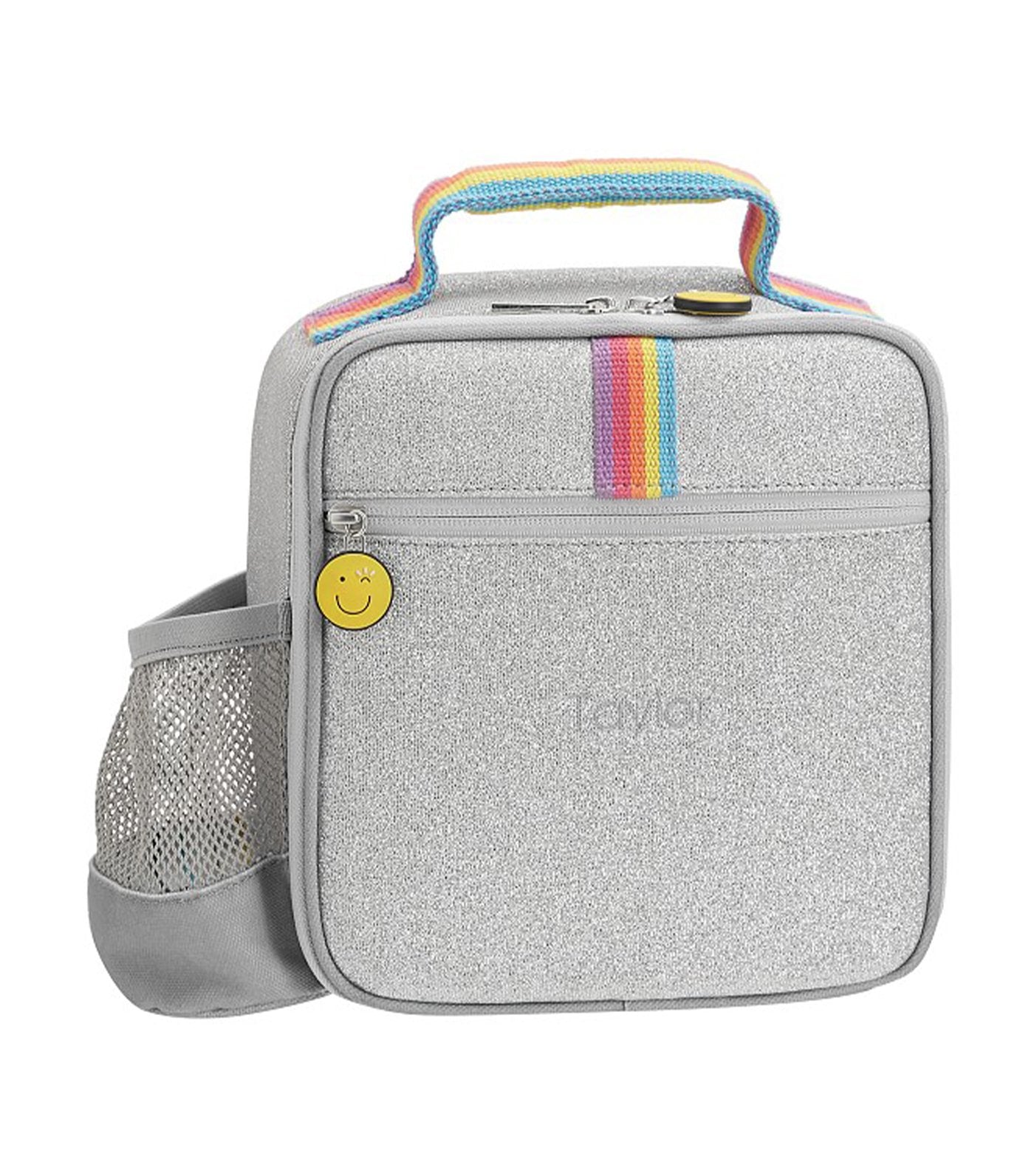 pottery barn kids flour shop silver glitter lunch box