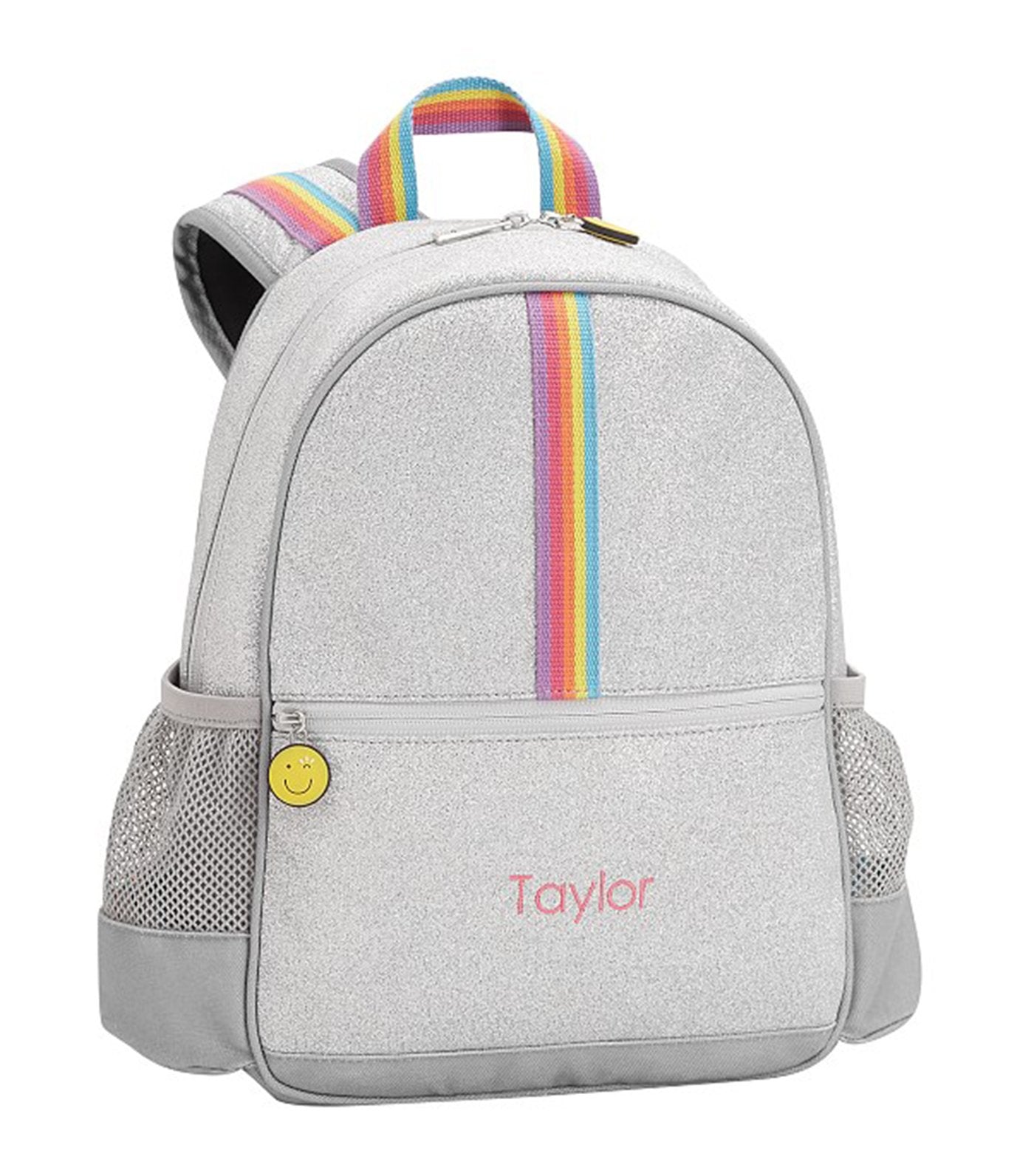 pottery barn kids flour shop silver glitter backpack