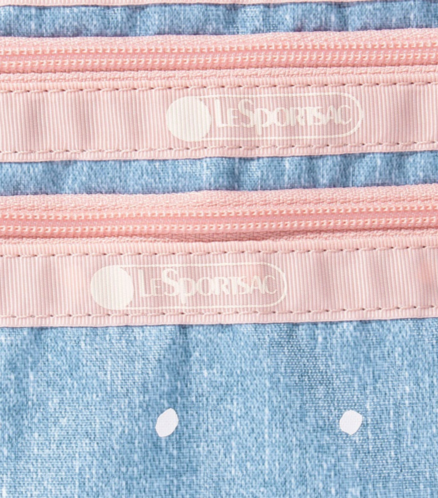 3-Zip Cosmetic Denim Dot