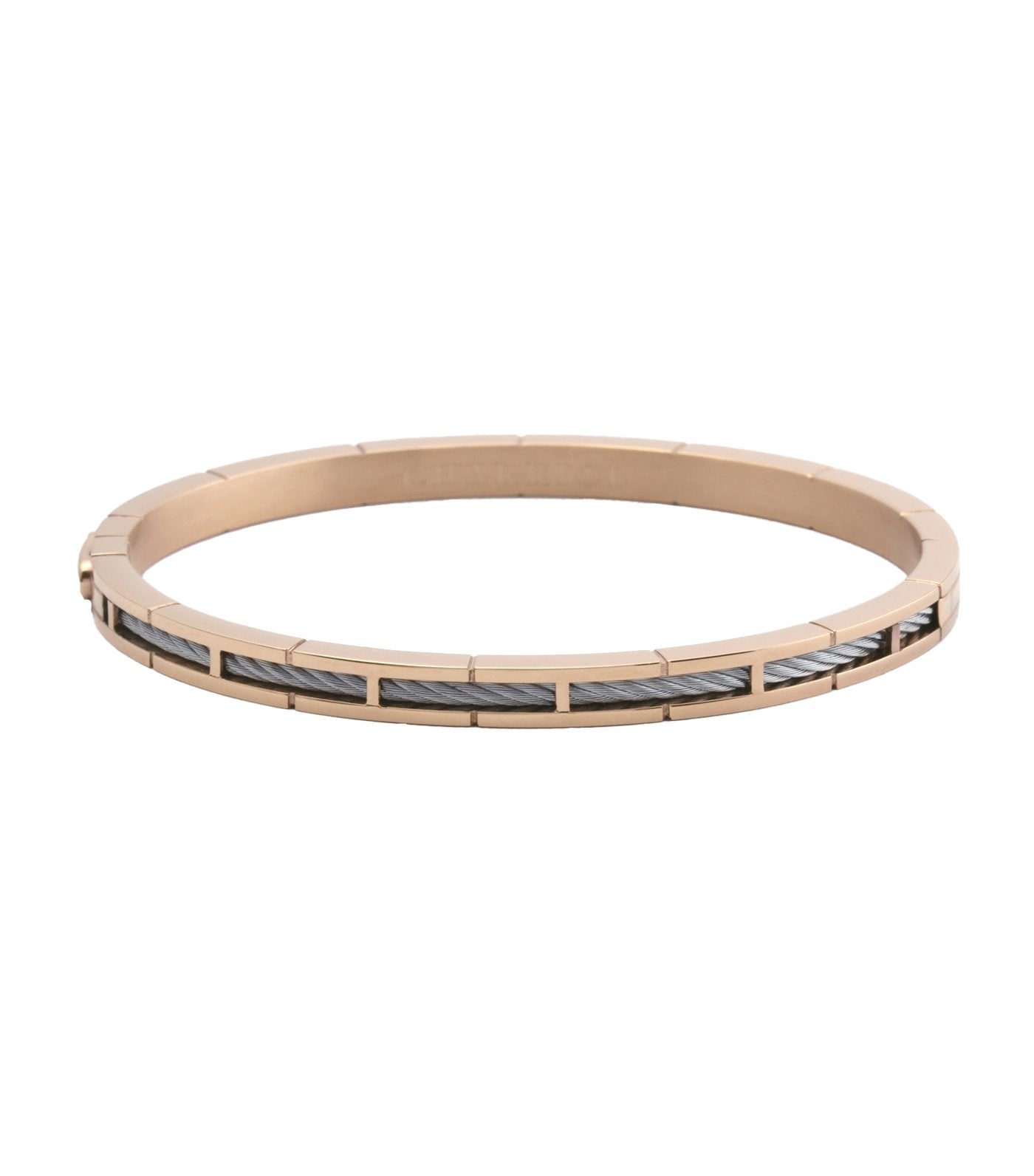 Forever Slim Svart Bangle Rose Gold