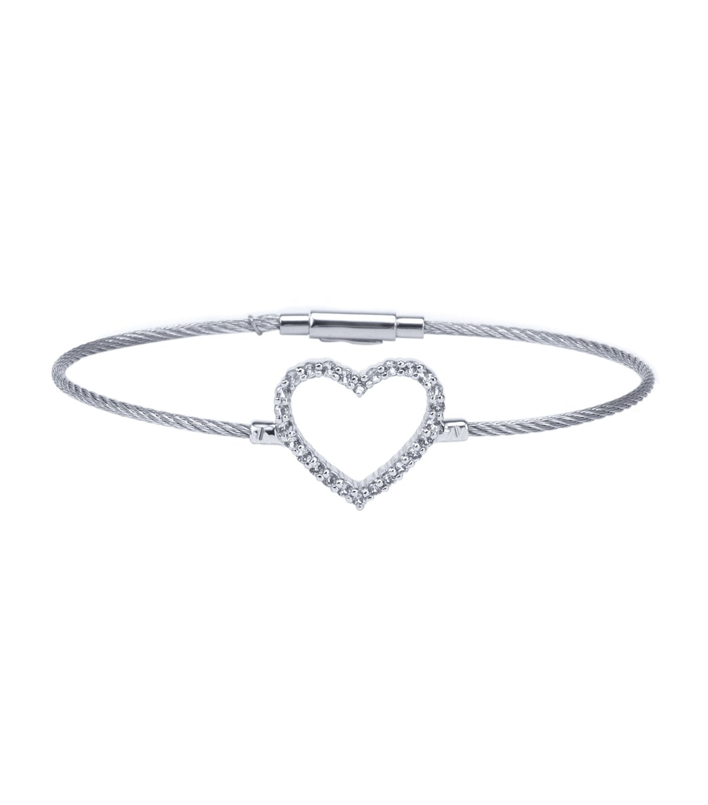 Laetitia Heart Bangle Gray