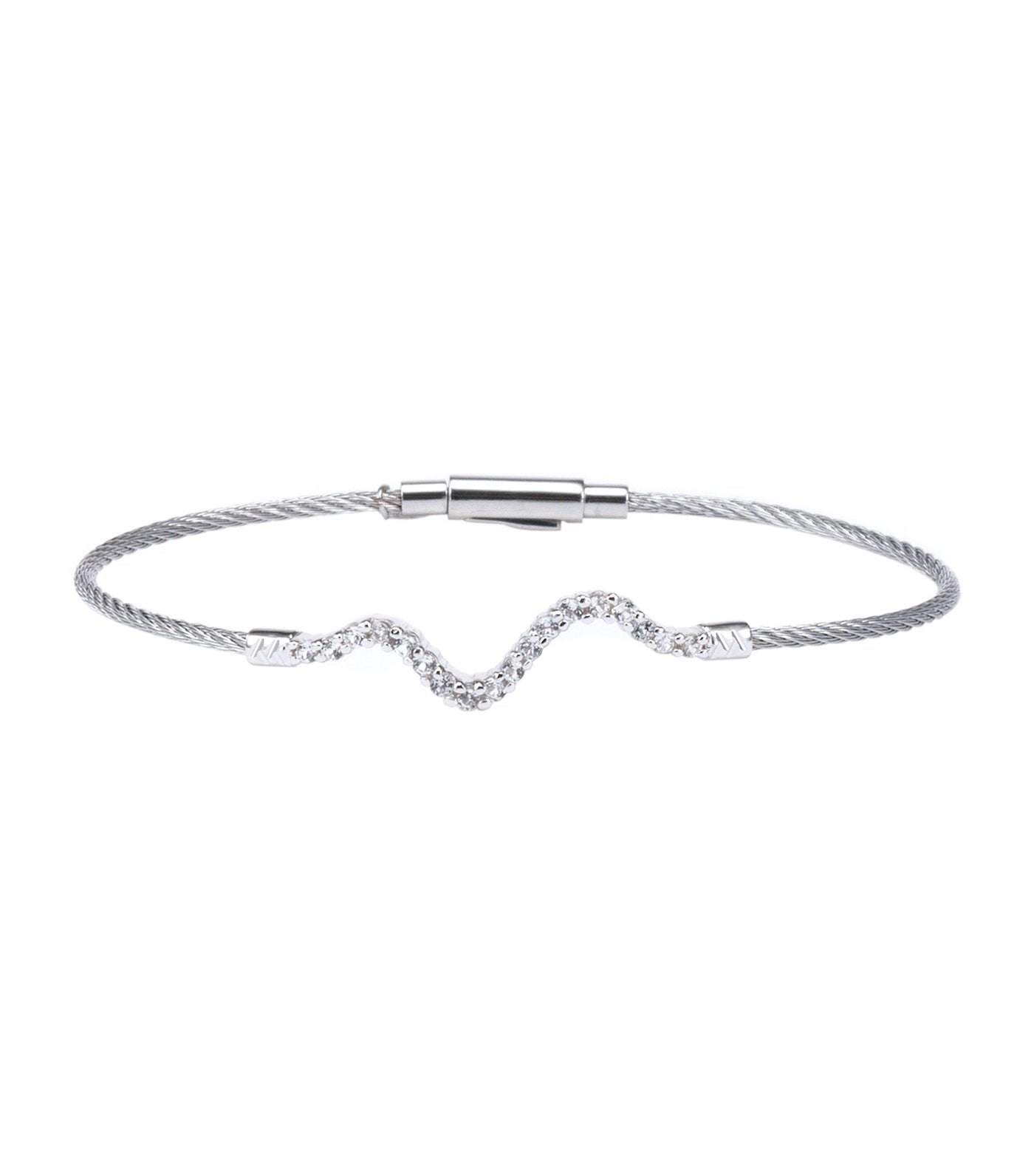 Laetitia White Topaz Bangle Gray