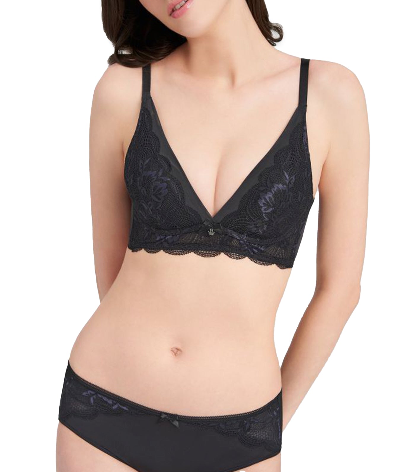 Aqua Freesia Hipster Panty Black
