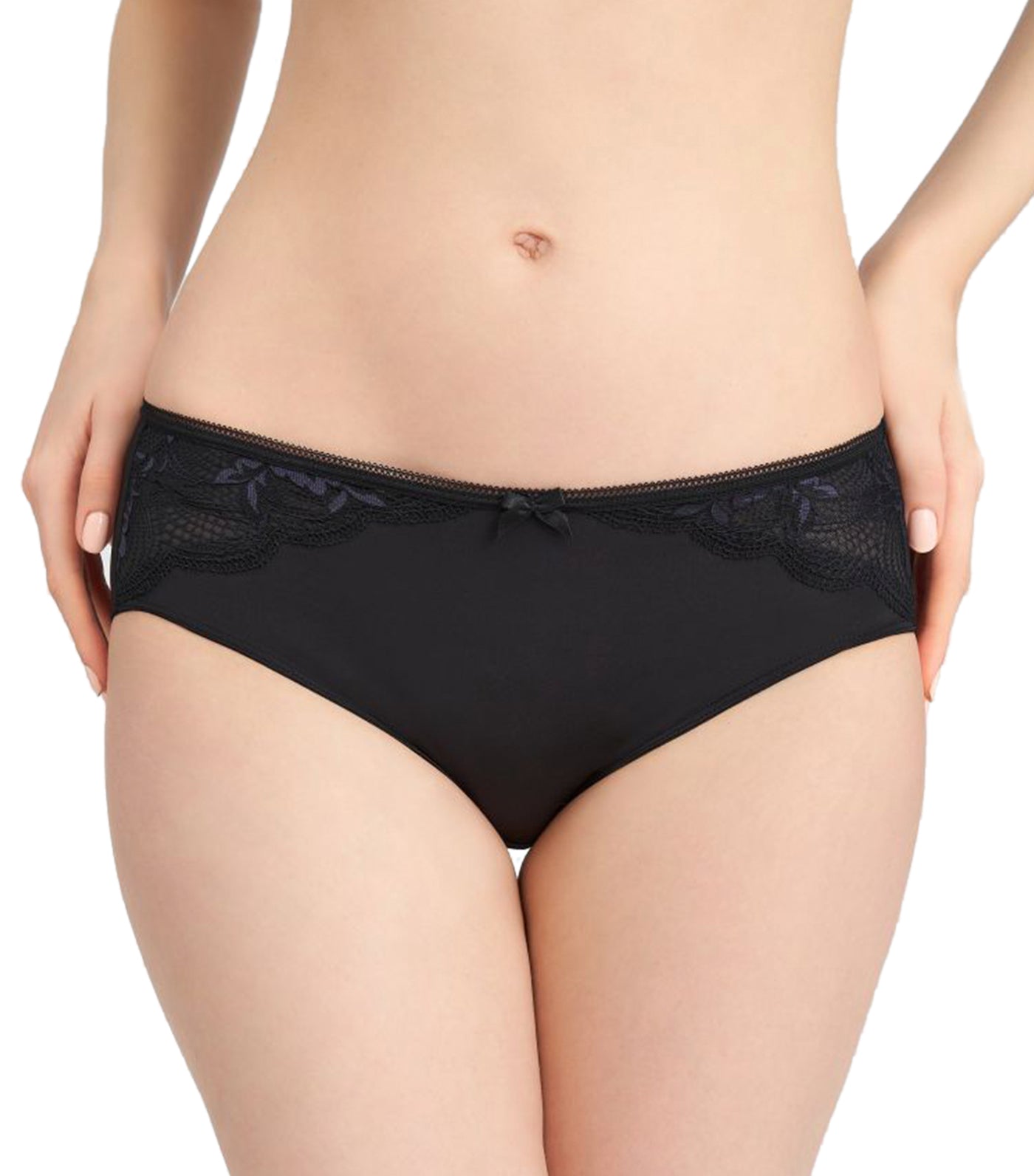 Aqua Freesia Hipster Panty Black