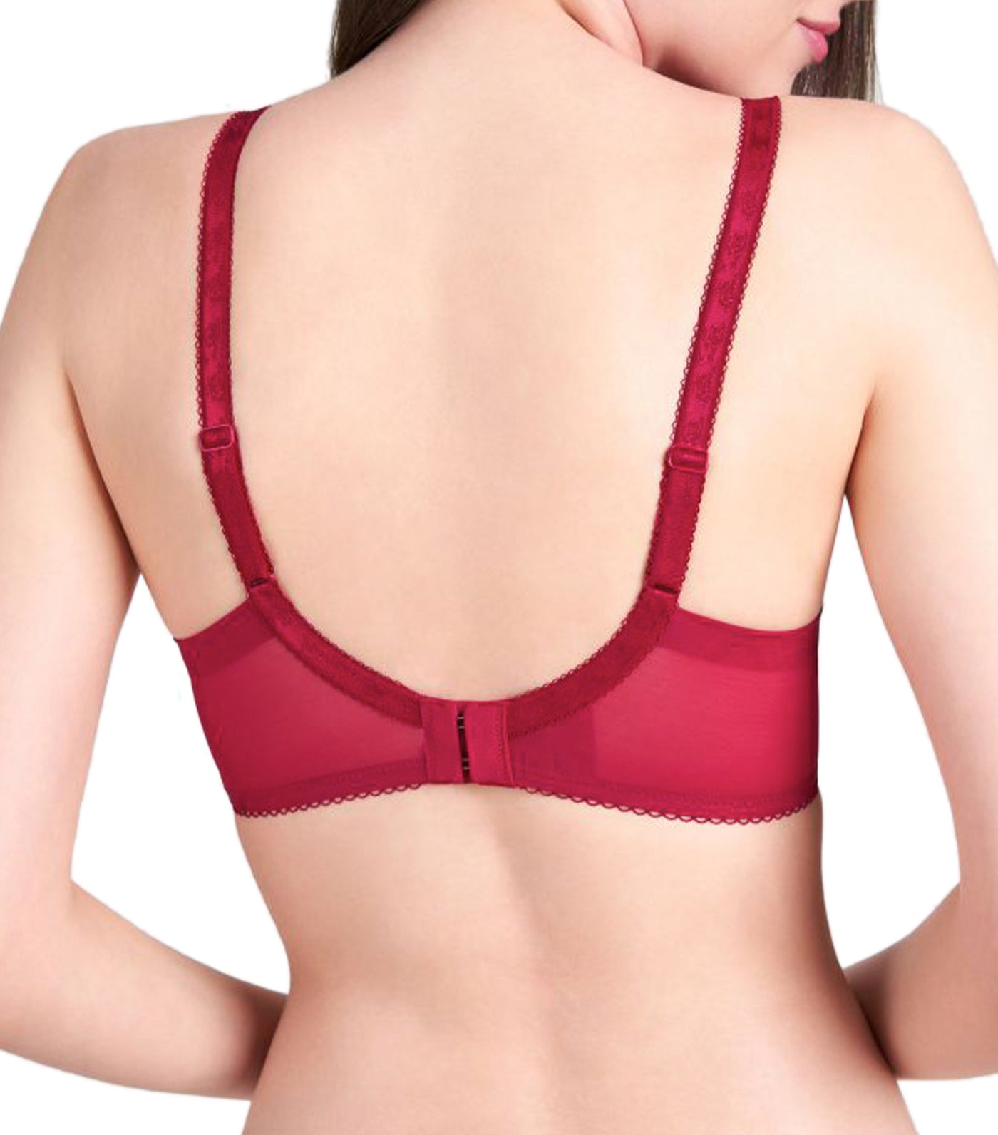 Aqua Rosie Wired Push Up Bra Dark Red