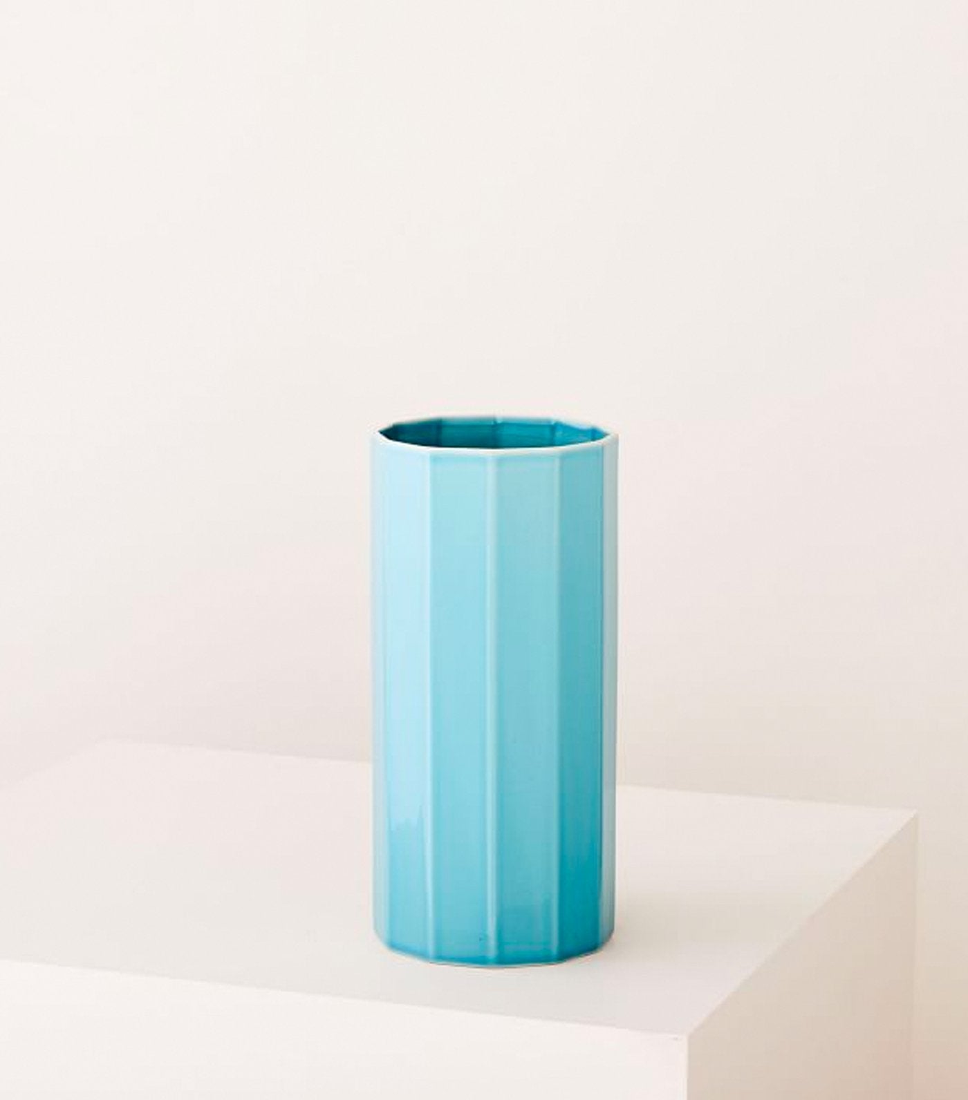 west elm Angled Porcelain Vase - Straight