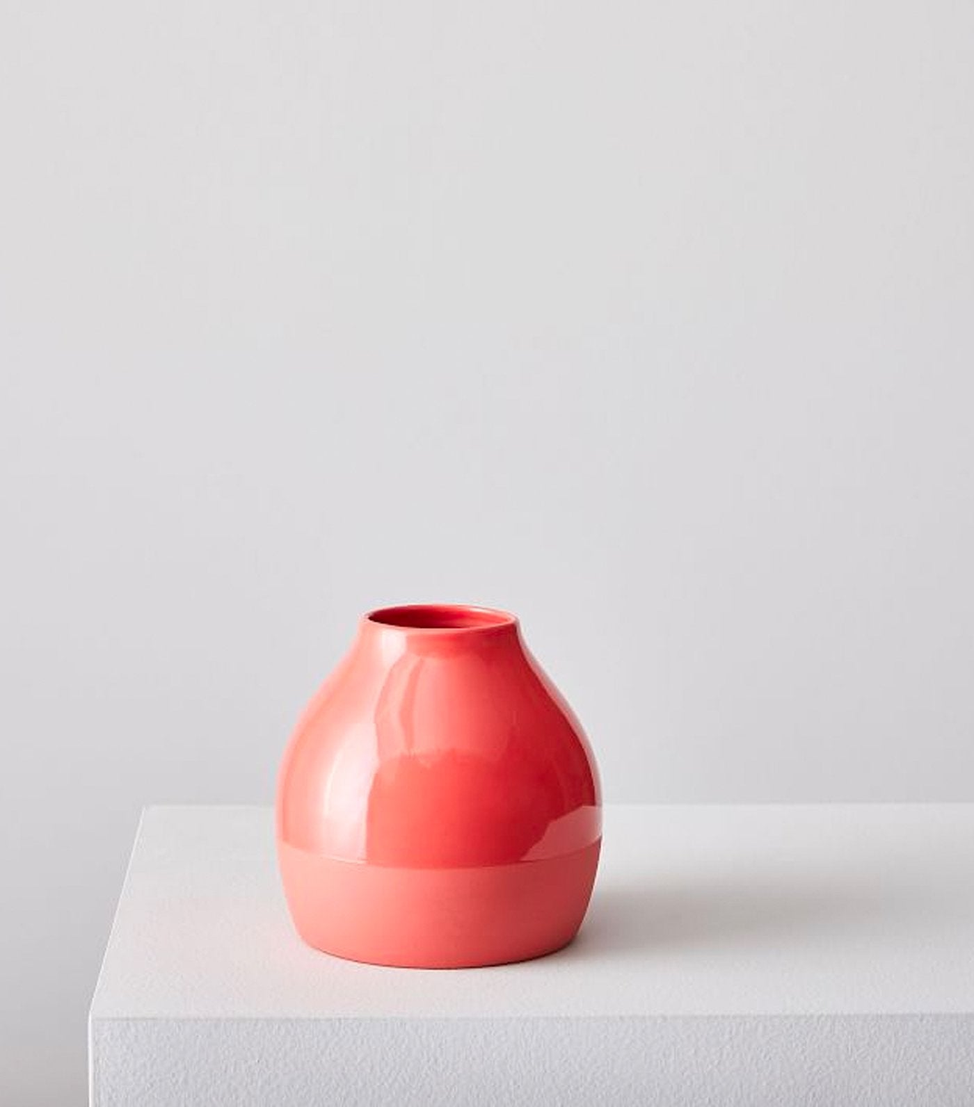 west elm Bright Ceramicist Vase - Coral