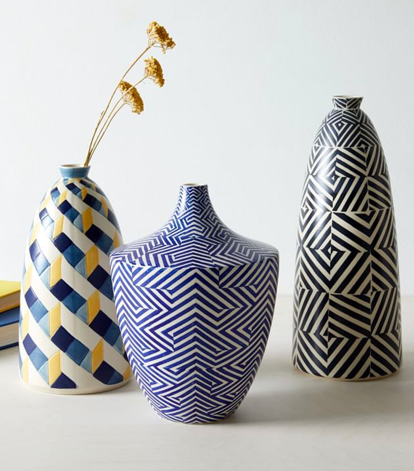 west elm Cody Hoyt Geometric Ceramic Vase Collection
