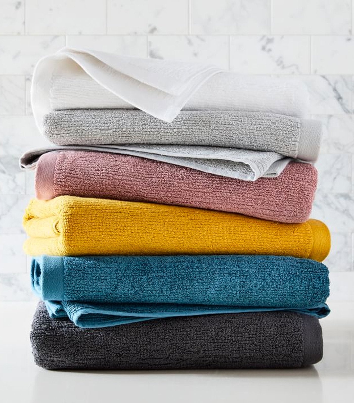 Organic Textured Towel - Ethereal Blue
