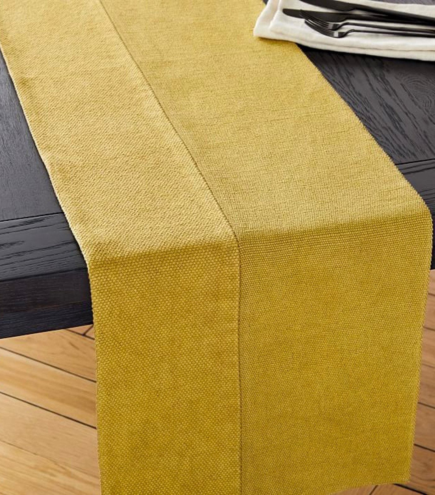 west elm Cotton Canvas Table Runner - Wasabi