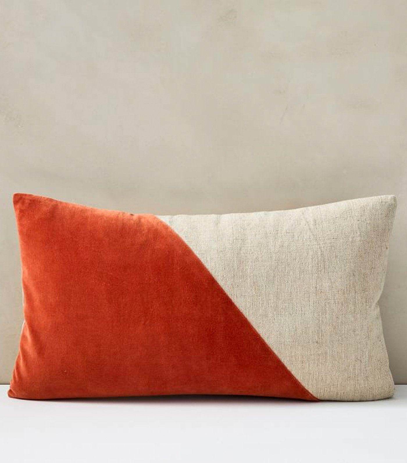 west elm Cotton Linen + Velvet Corners Pillow Cover