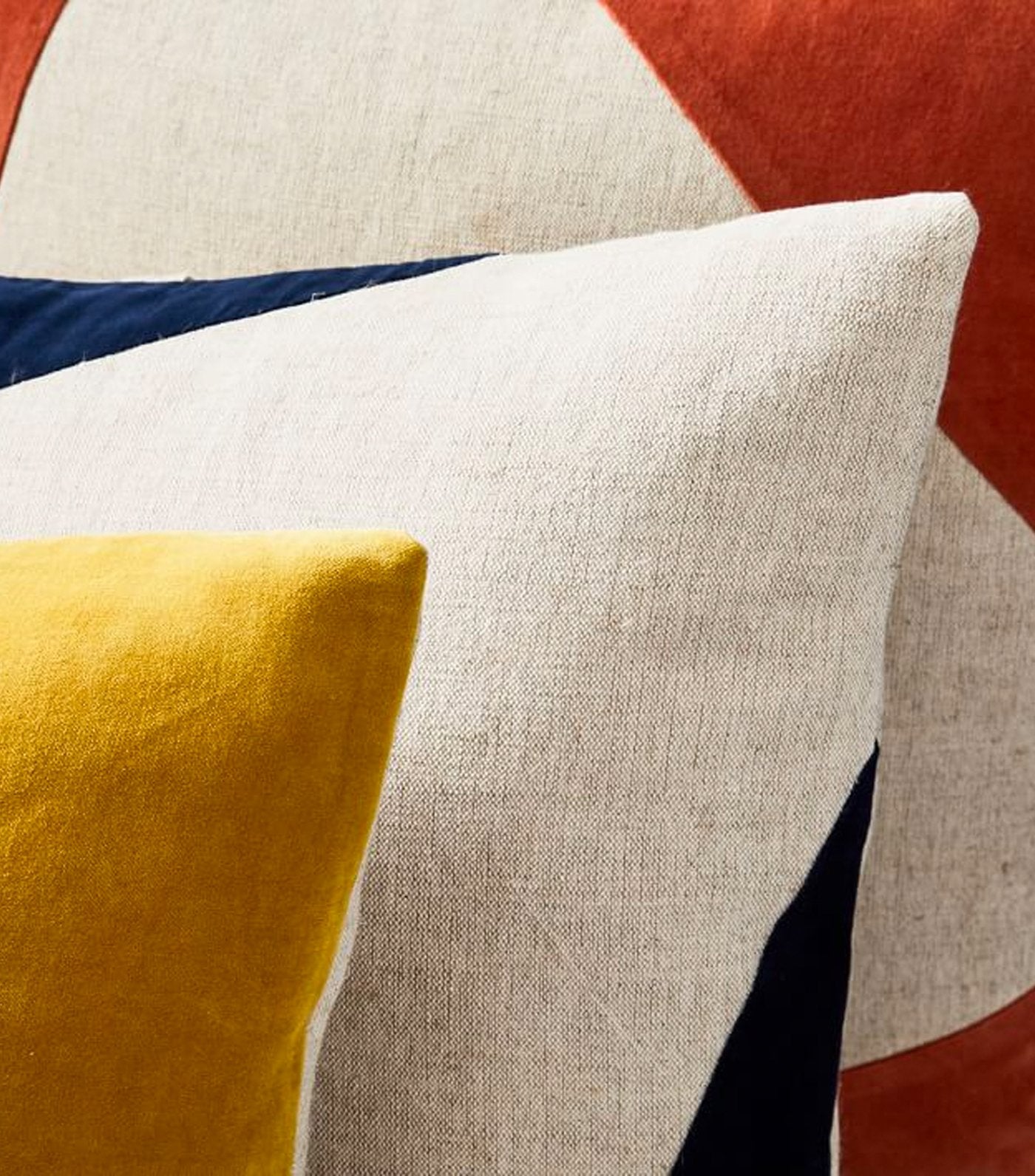 west elm Cotton Linen + Velvet Corners Pillow Cover