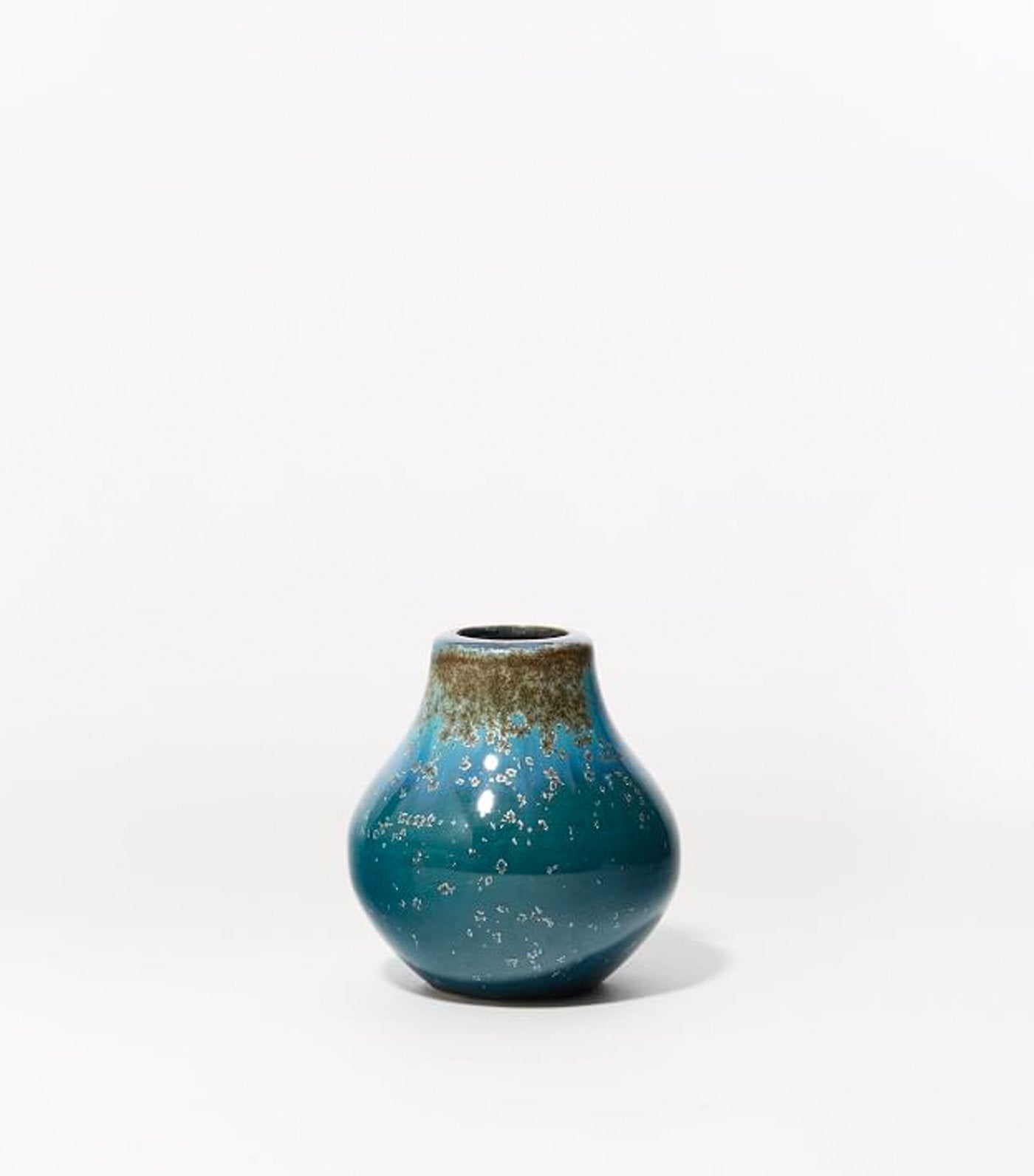 west elm Reactive Glaze Vase - Light Blue