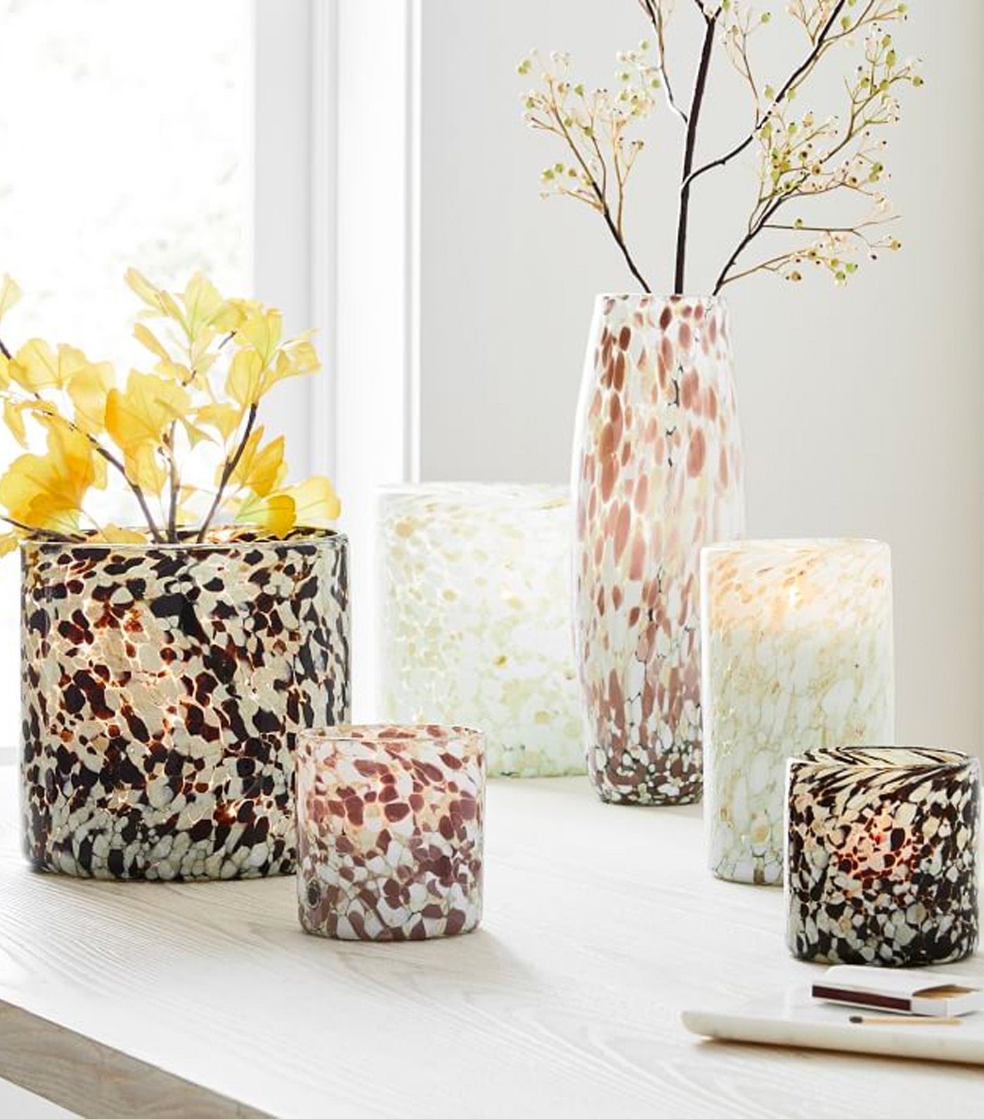 west elm Speckled Mexican Glass Collection