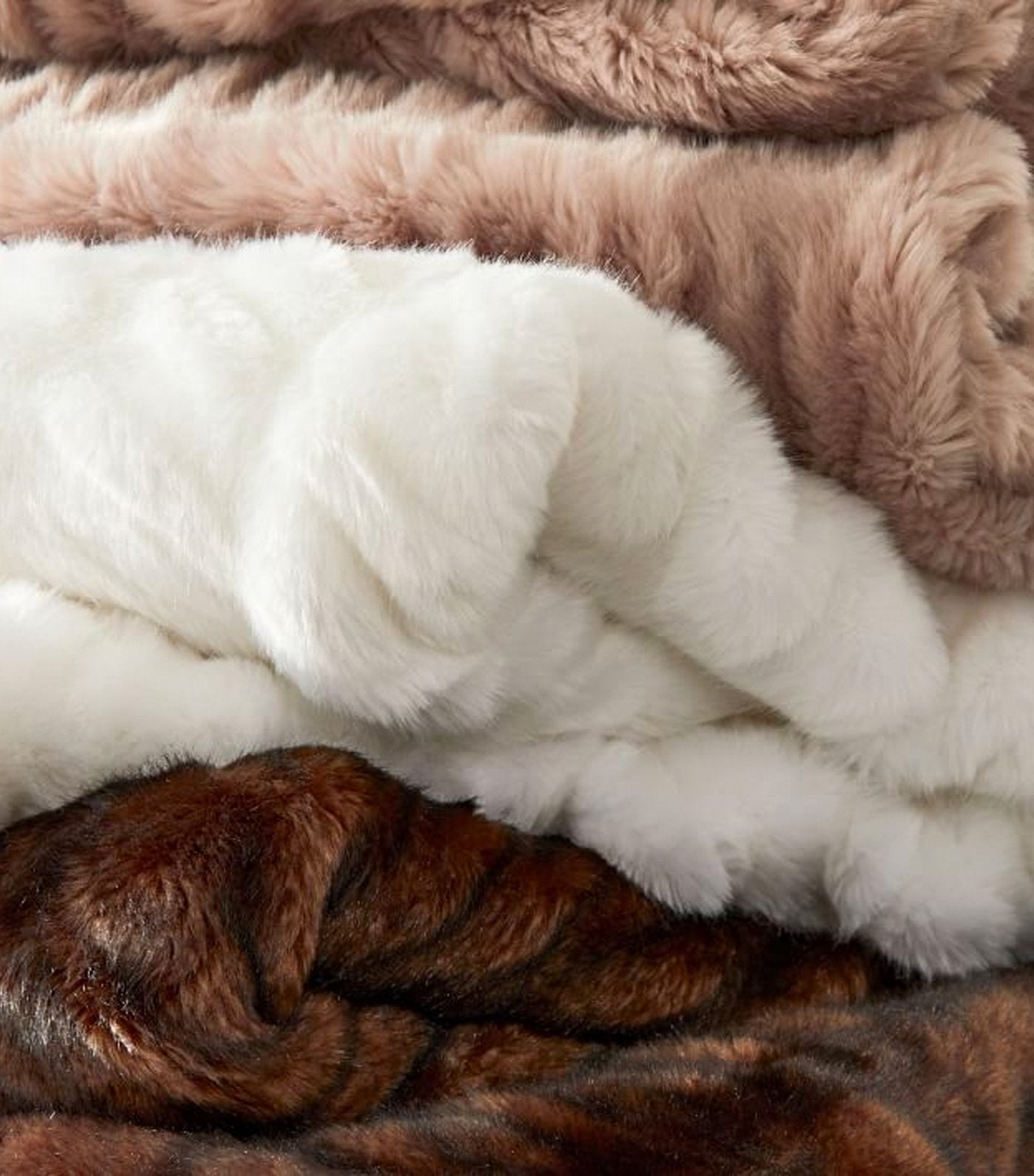 west elm Faux Fur Cascade Throw