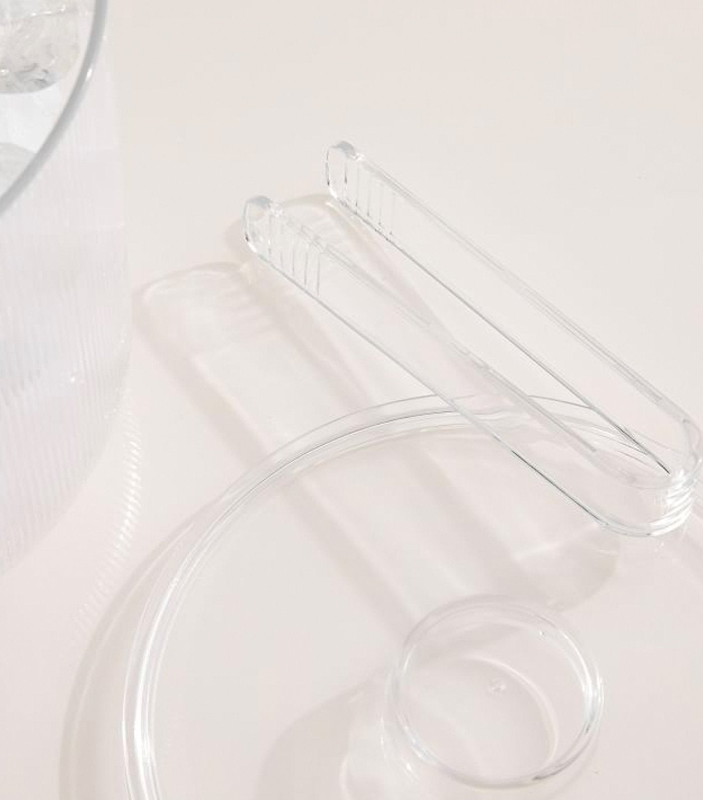 west elm Aaron Probyn Fluted Acrylic Ice Bucket With Tongs