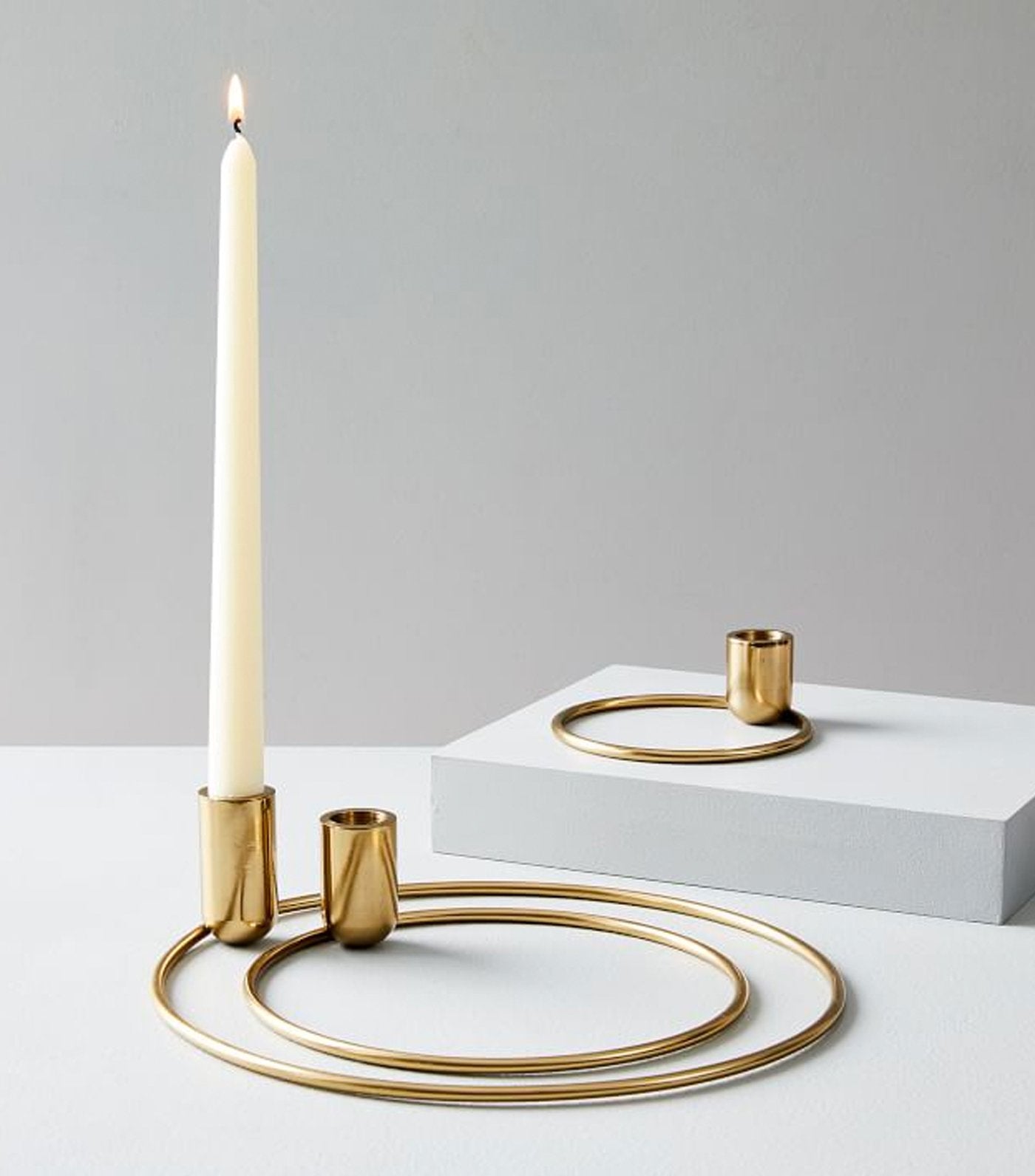west elm Foundations Brass Candleholders