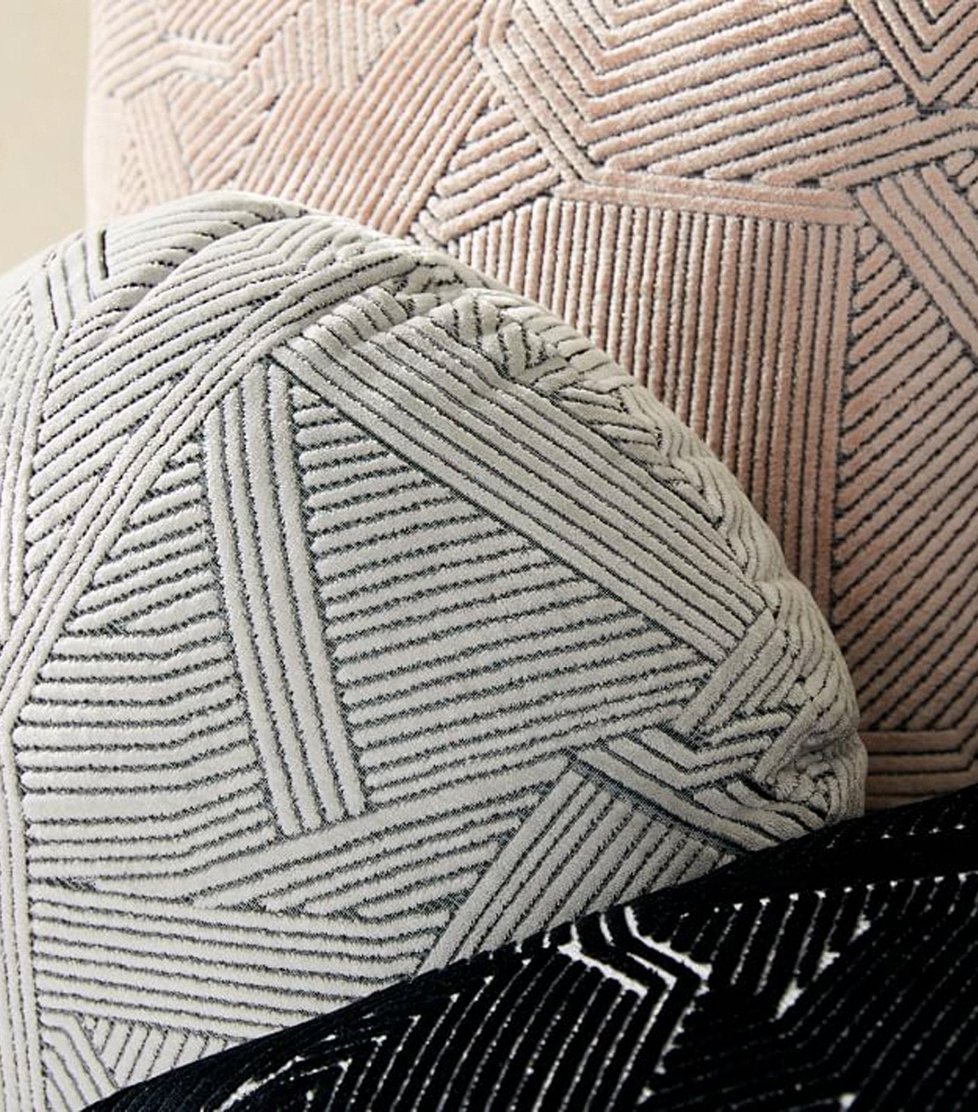west elm Linear Cut Velvet Pillow Cover