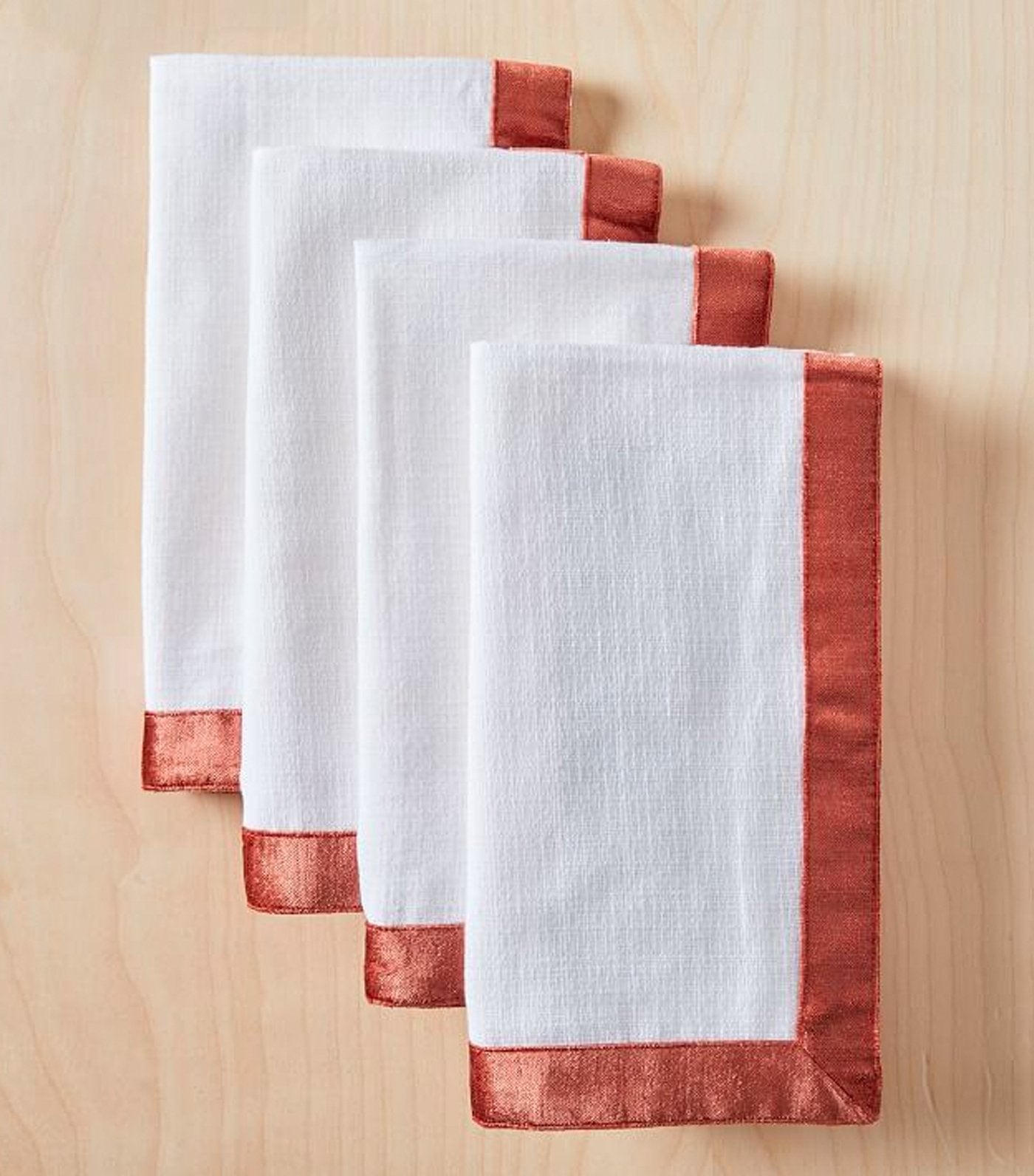 west elm Luster Velvet Border Napkin - Set of 4