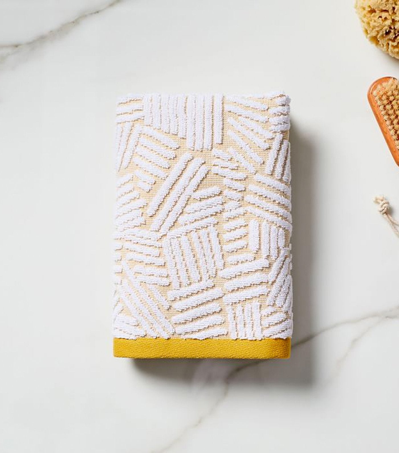 west elm Organic Dashed Lines Sculpted Towel