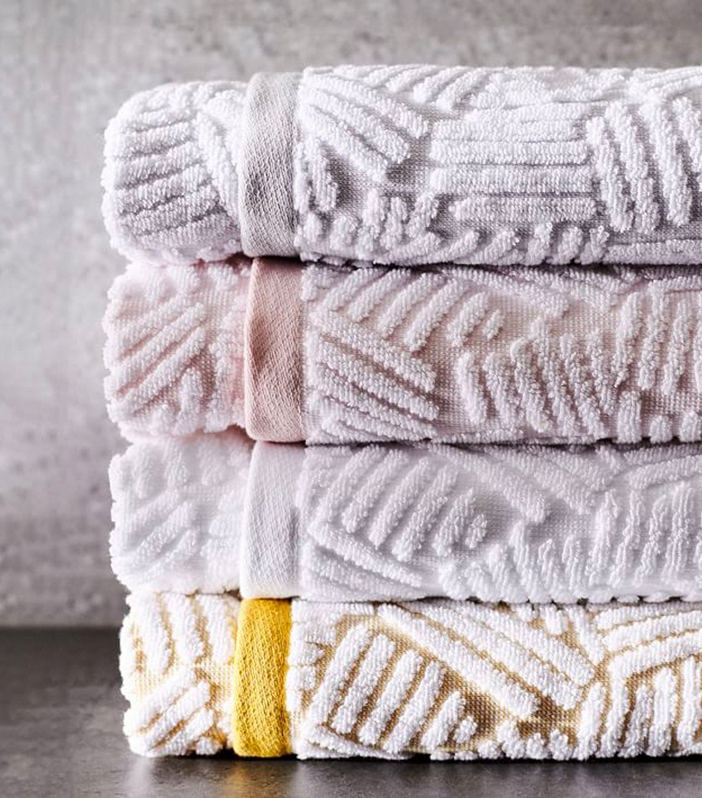west elm Organic Dashed Lines Sculpted Towel