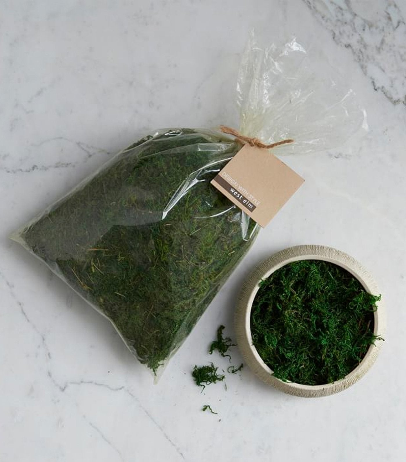 west elm Stone Moss Natural Green