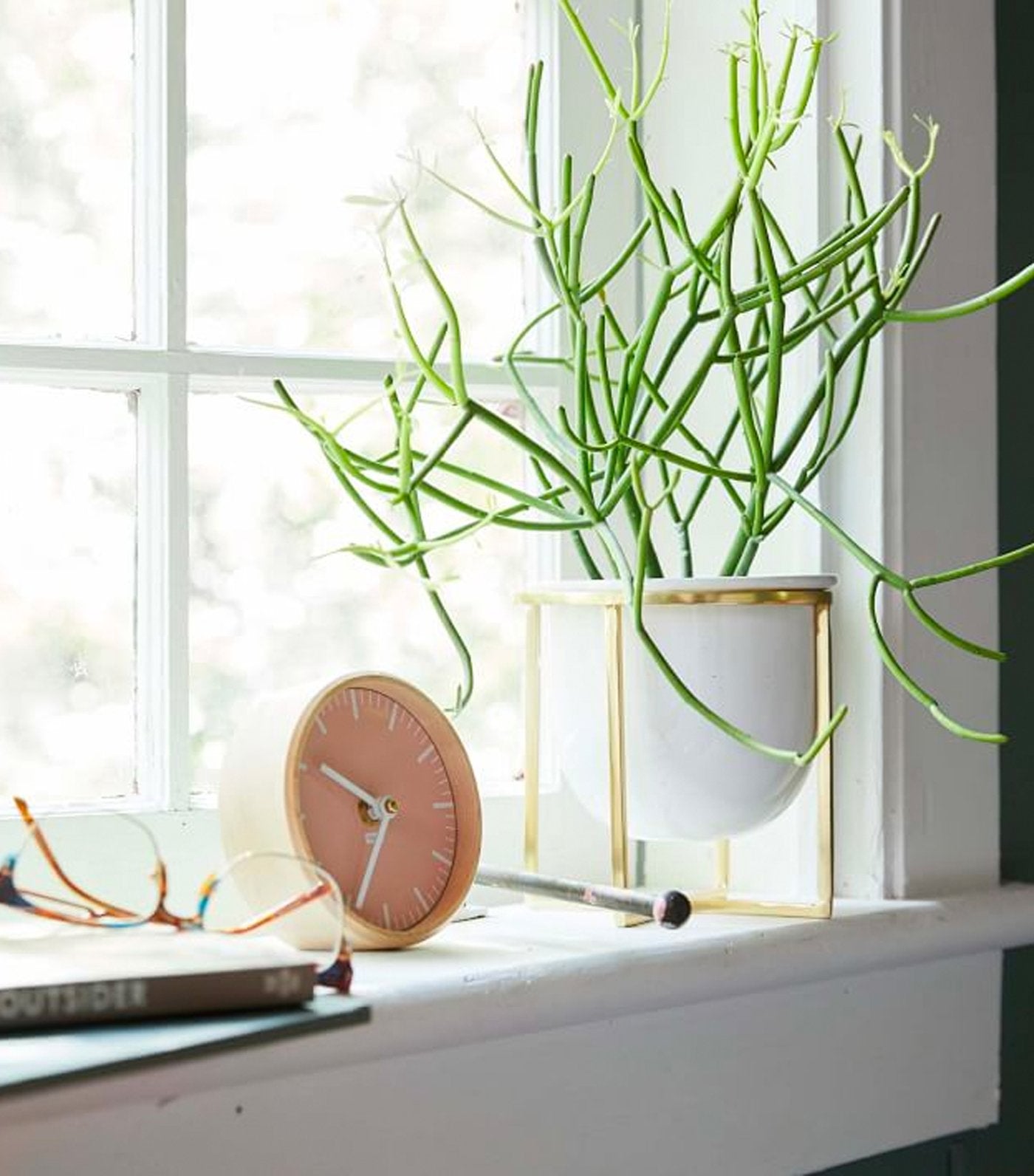 west elm Tait Desktop Clock - Peach