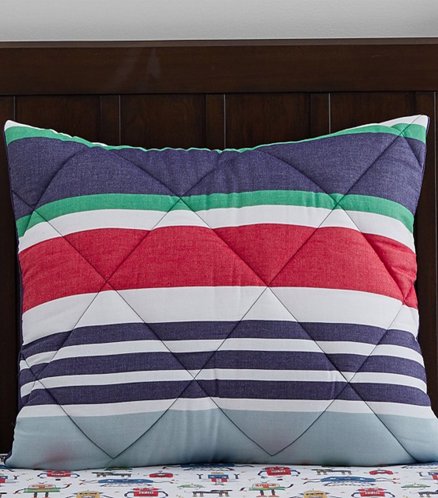 pottery barn kids multicolor tanner striped comforter and shams