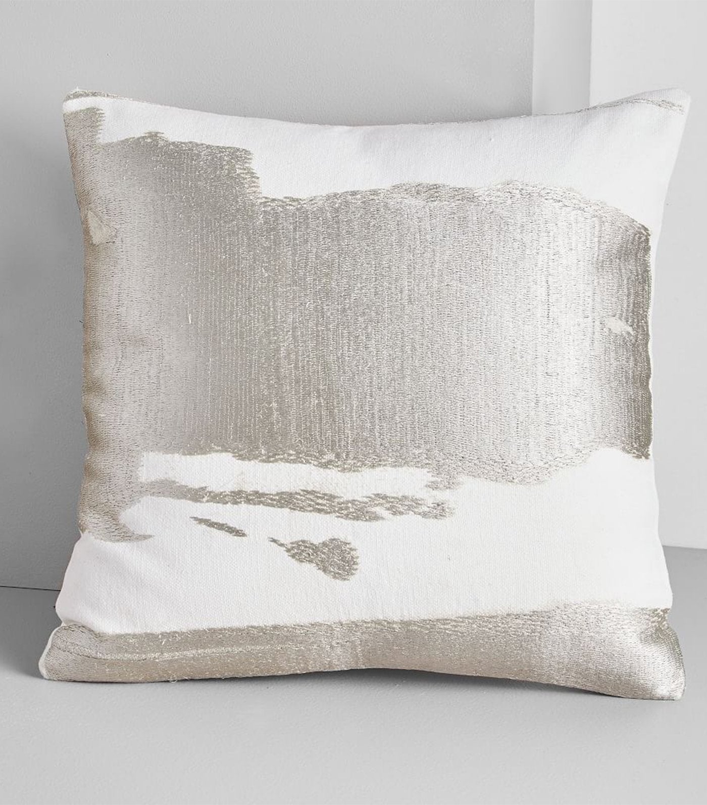 west elm Ink Abstract Pillow Cover - Platinum
