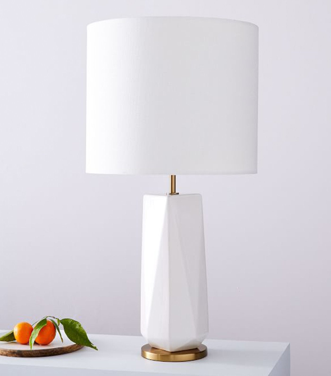 west elm Faceted Porcelain Table Lamp - Large